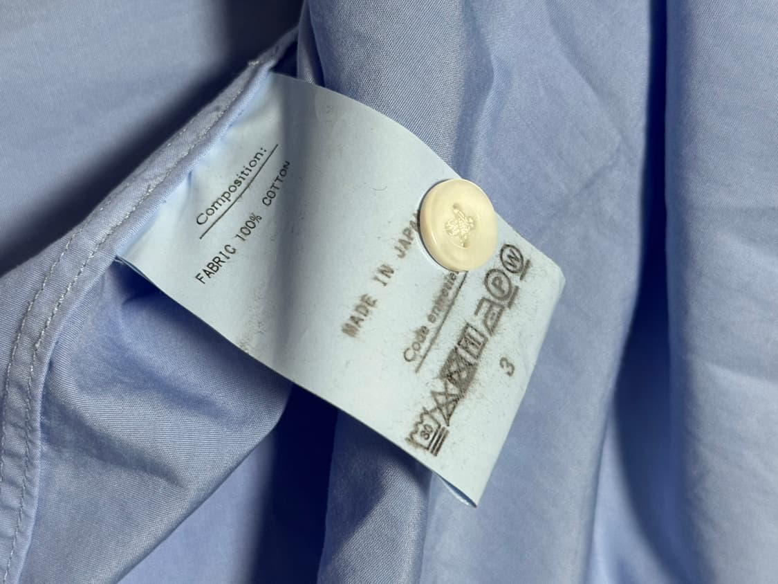 헤릴 수빈코튼 레귤러 카라 셔츠 sax 3사이즈 상품이미지5