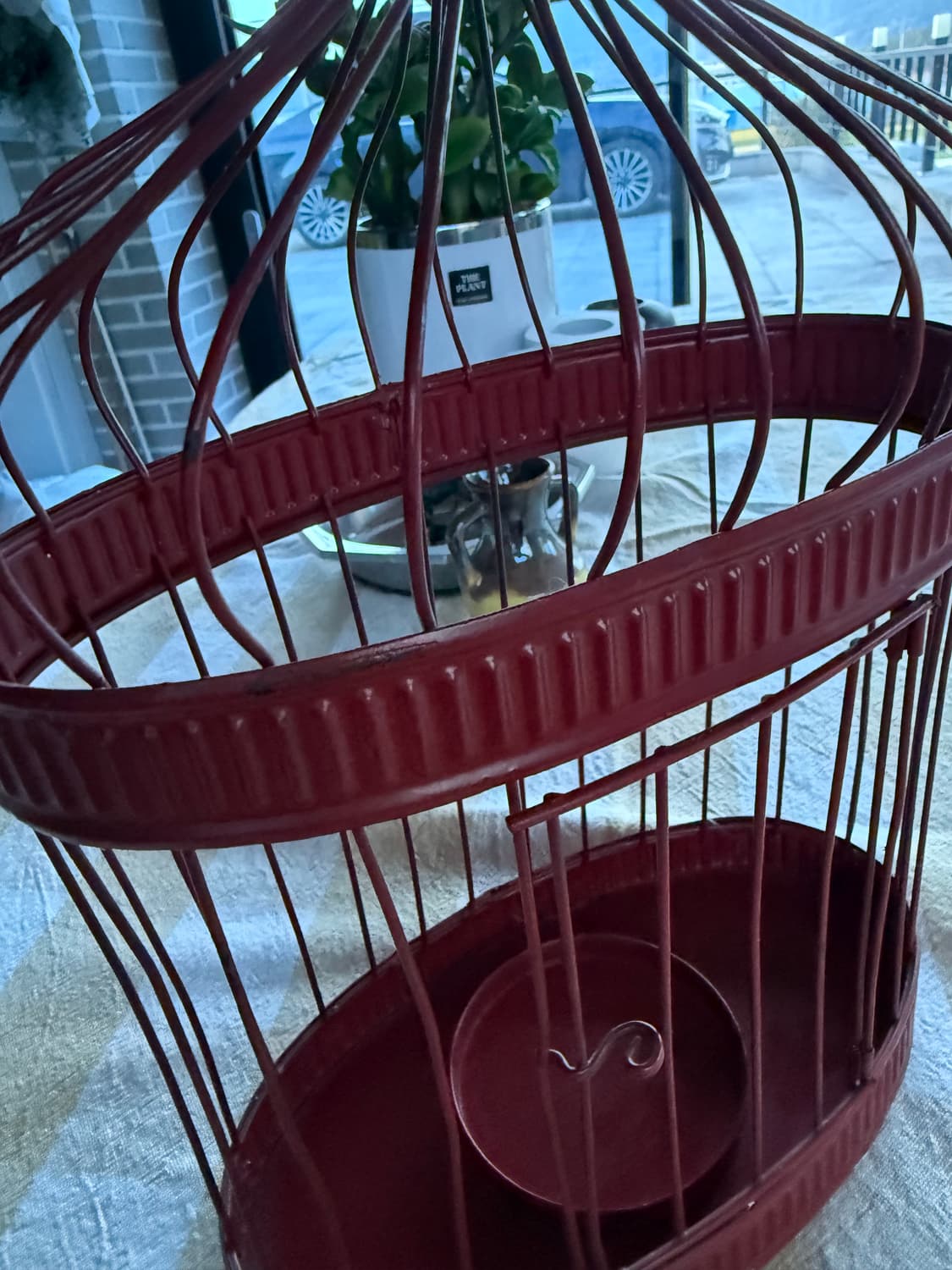 빈티지 레드 철제 새장 인테리어 소품 / 캔들 플라워 케이지 상품이미지10