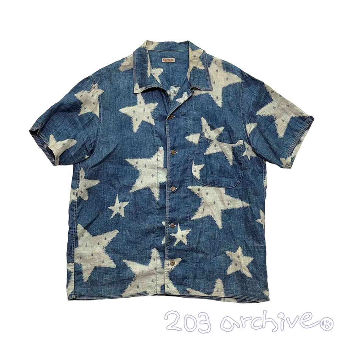캐피탈 KAPITAL 린넨 스타 하와이안 반팔 셔츠 3사이즈 상품이미지1