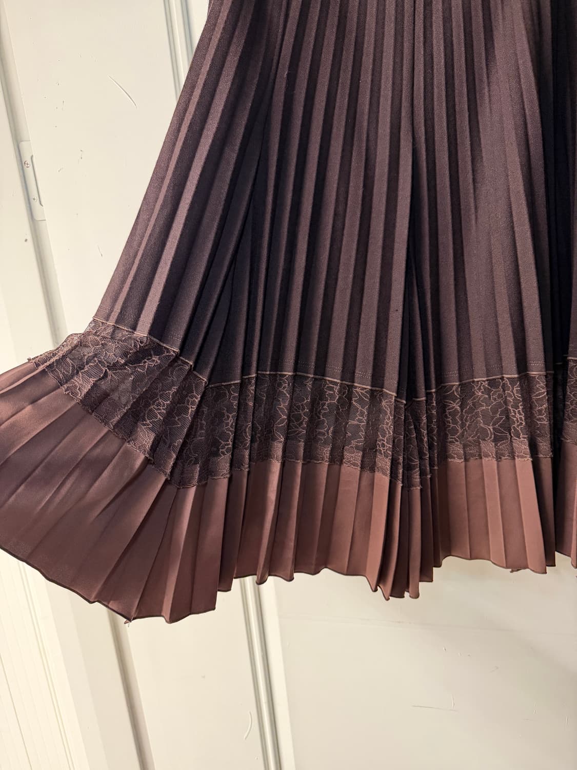 일본빈티지 울 레이스 주름스커트  상품이미지6