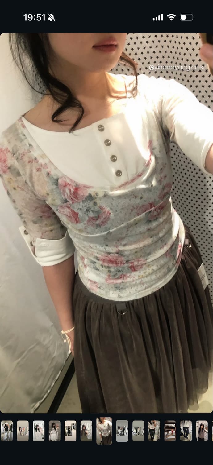 인앤양인하모니 레이어드 탑 로즈 7부티 상품이미지3