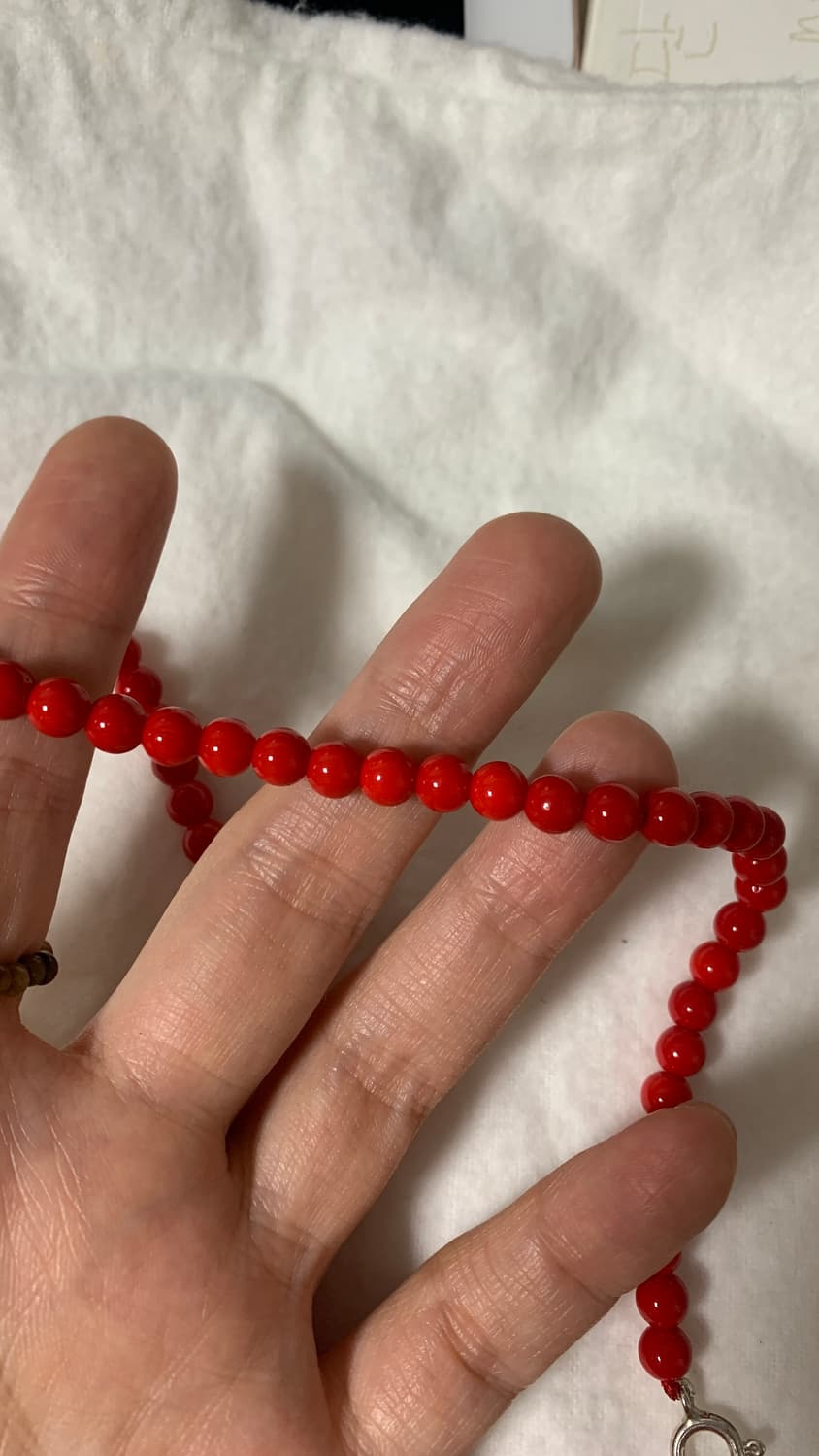 6미리 레드볼목걸이 상품이미지5