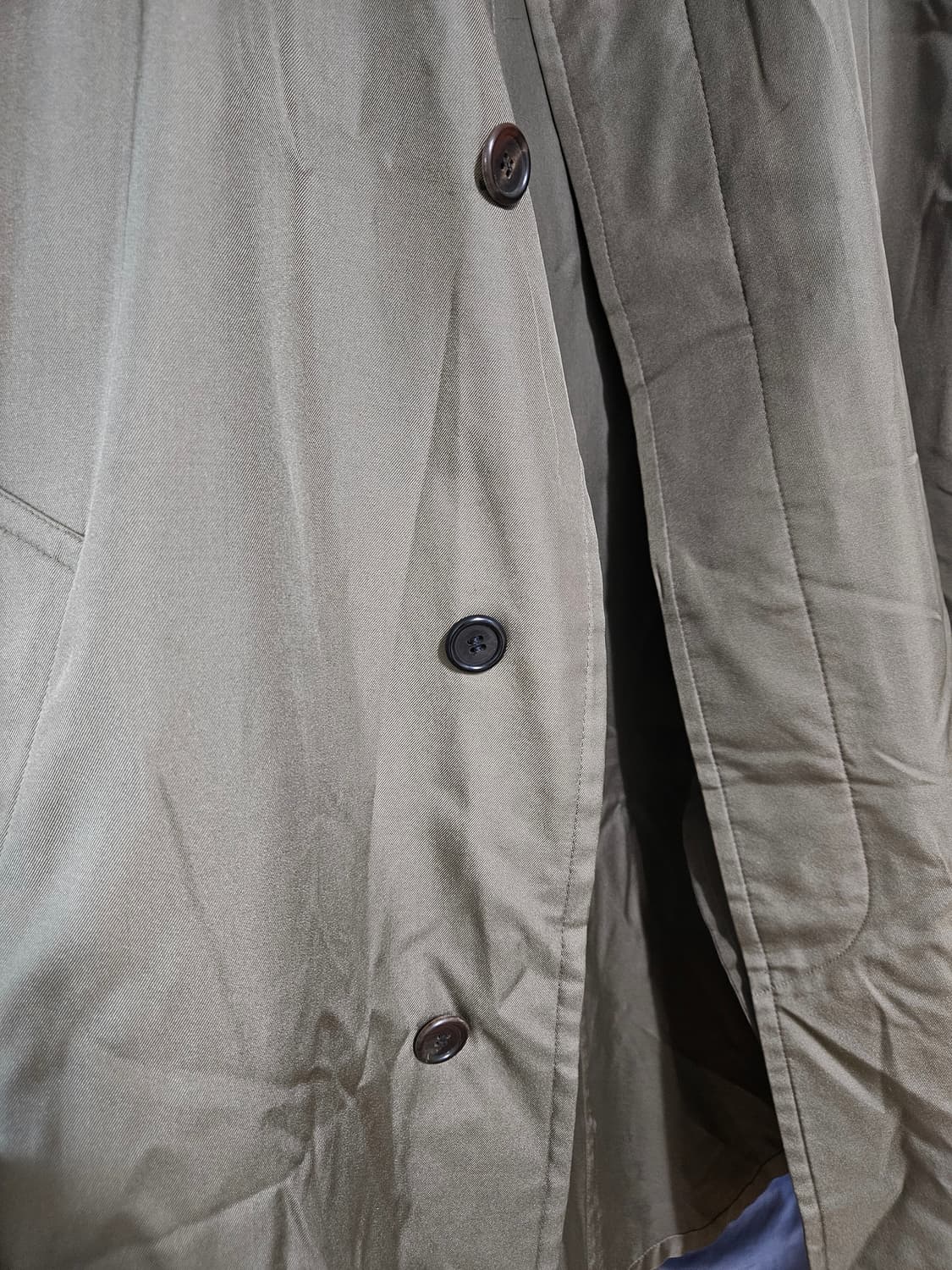 90's아쿠아스큐텀 실크 100 트렌치코트  상품이미지9