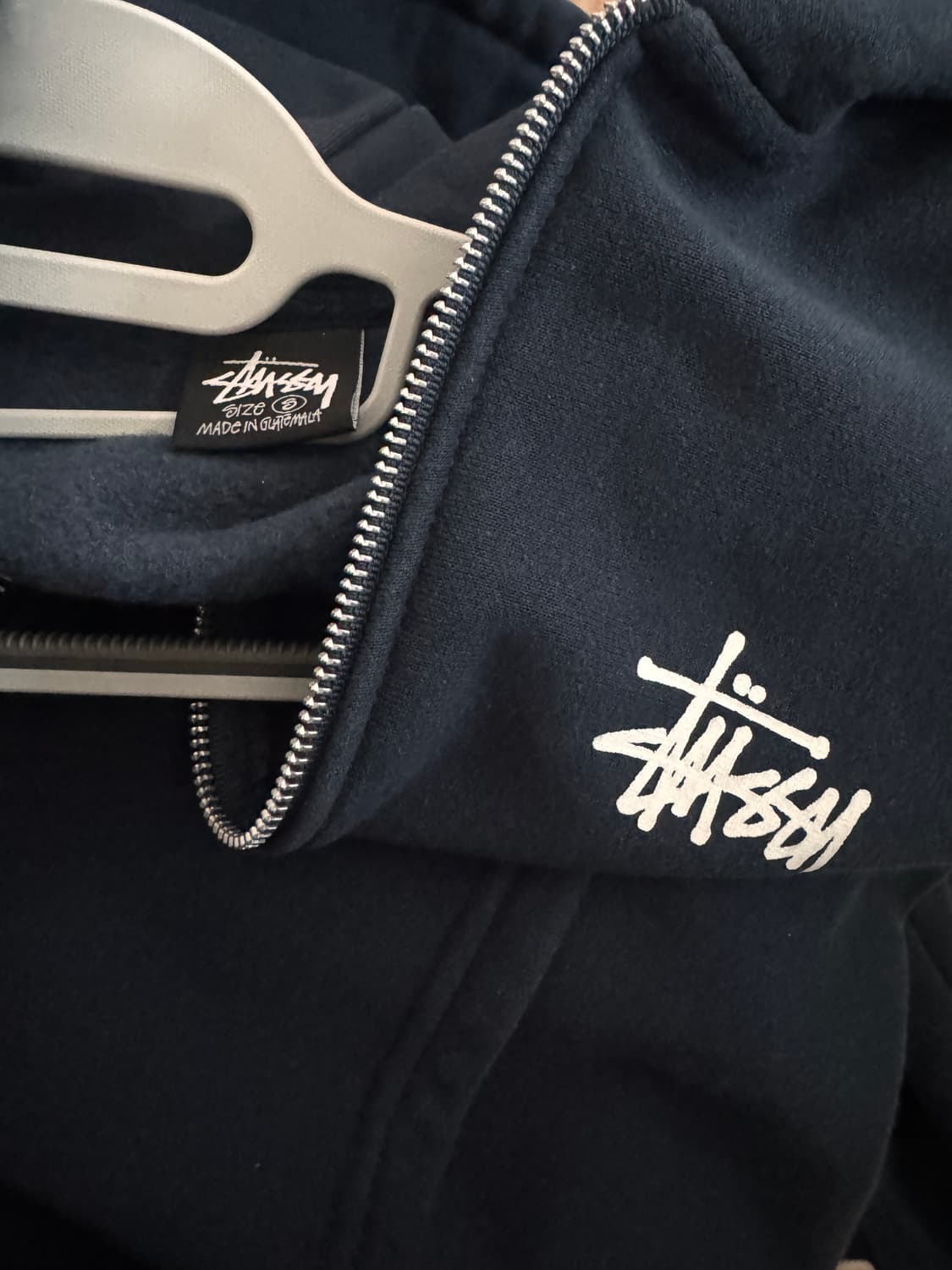 스투시 후드집업 네이비 s 상품이미지1