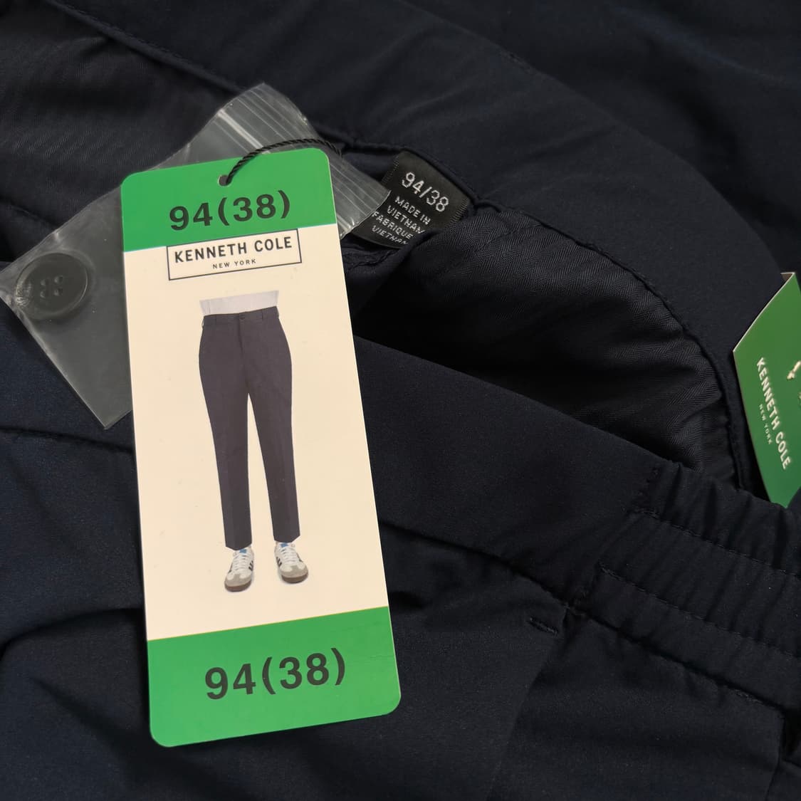 새제품 38 케네스콜 팬츠 바지 SS 네이비 스판 테이퍼드  상품이미지2