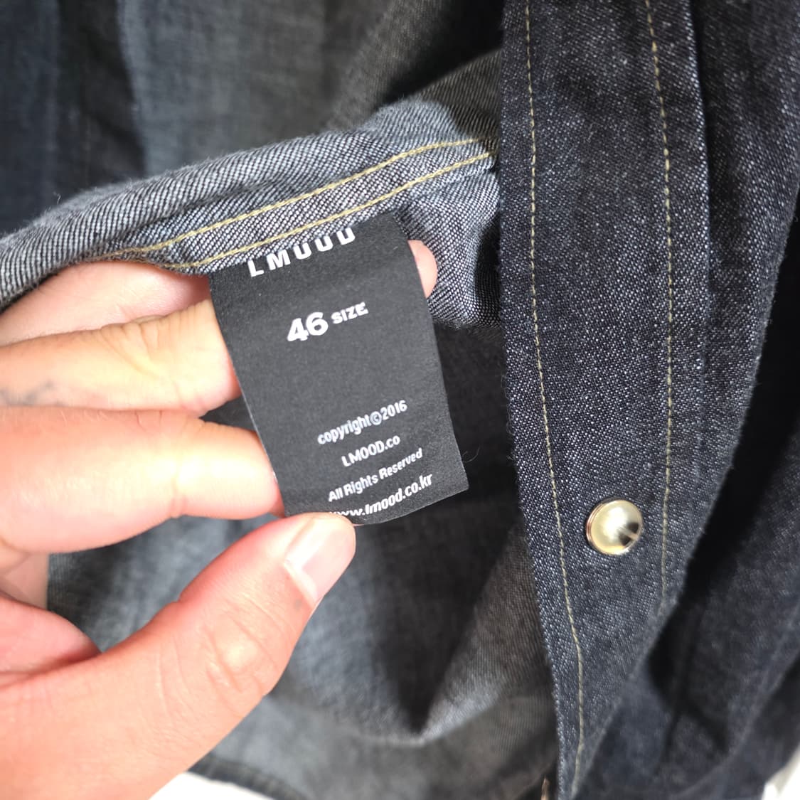 엘무드 테리 웨스턴셔츠 데님셔츠 상품이미지4