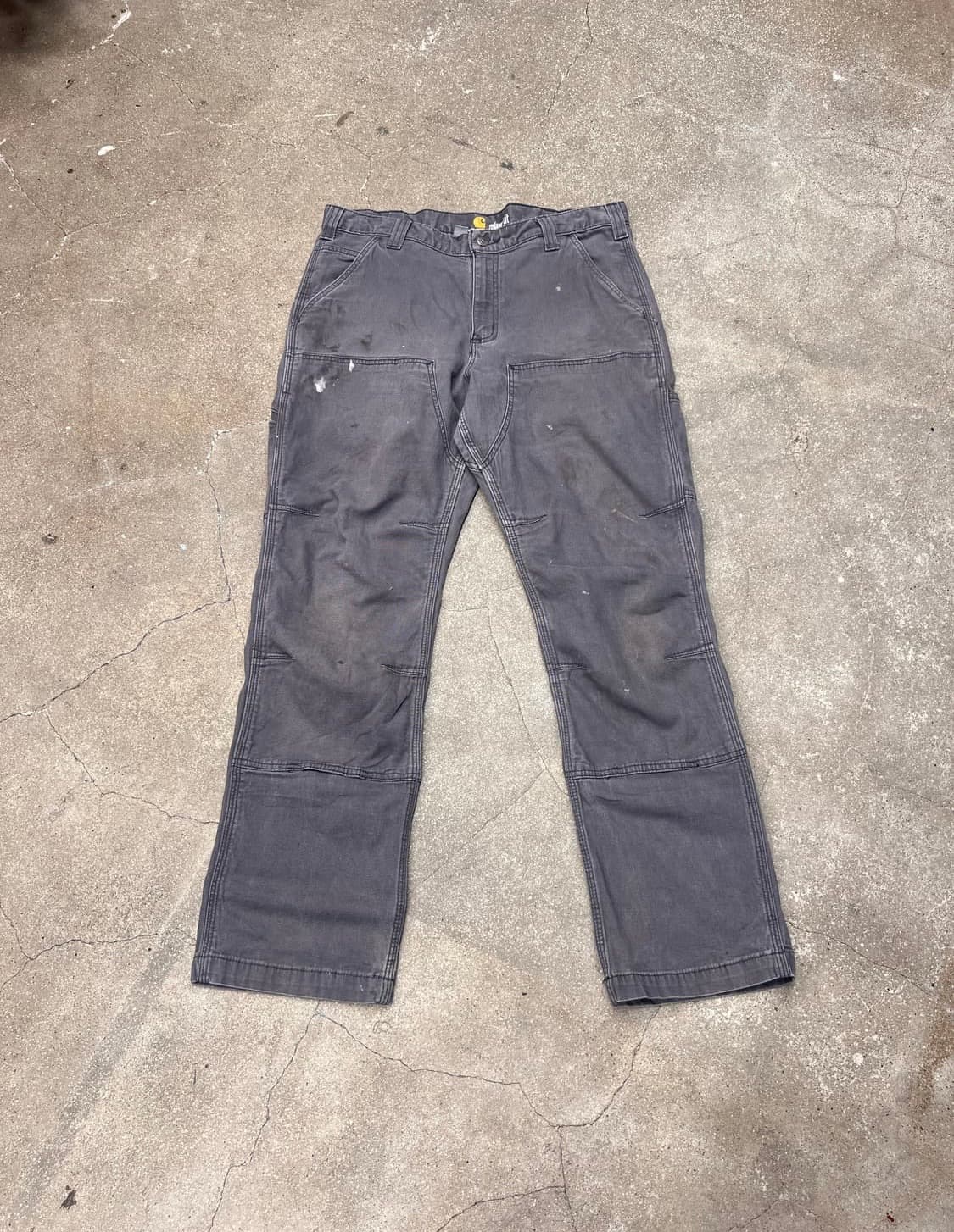 칼하트 더블니 스판 워크팬츠 그레이 상품이미지1