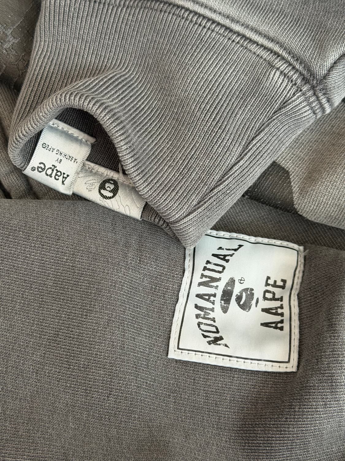 nomanual x aape 차콜 후드집업 M 상품이미지6