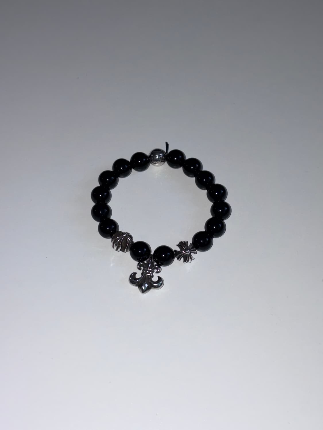 크롬하츠 BS fleur charm 10mm Bead Blracelet 상품이미지1