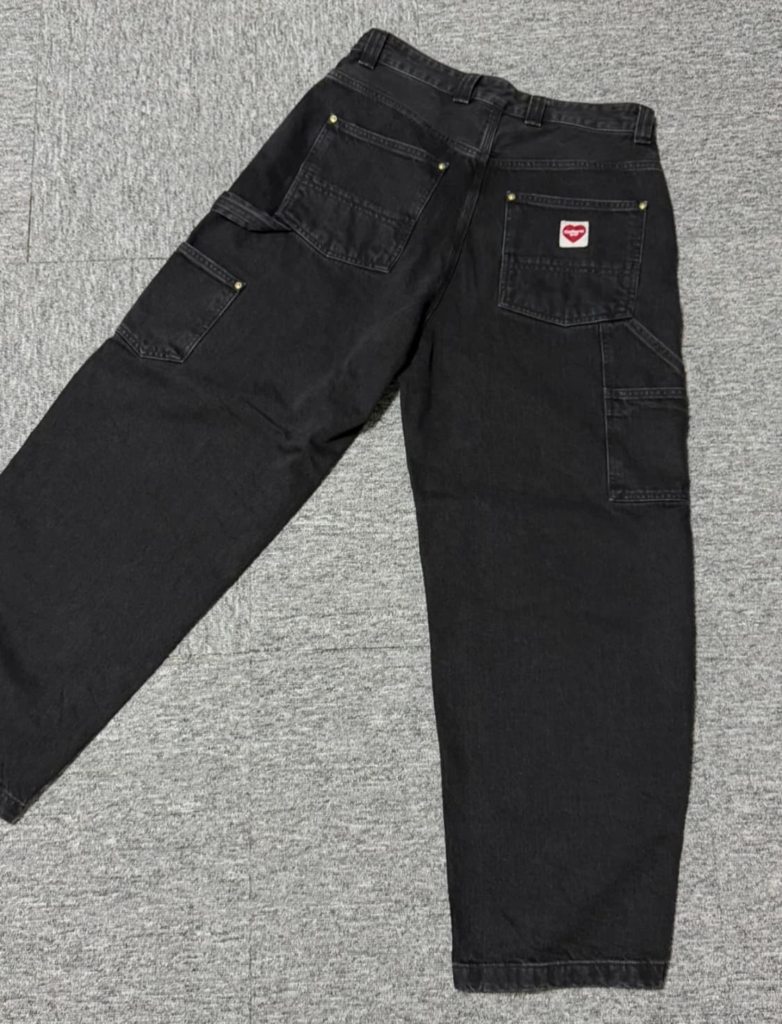 칼하트 WIP 내쉬 루즈 핏 더블 니 팬츠 블랙 S 상품이미지1