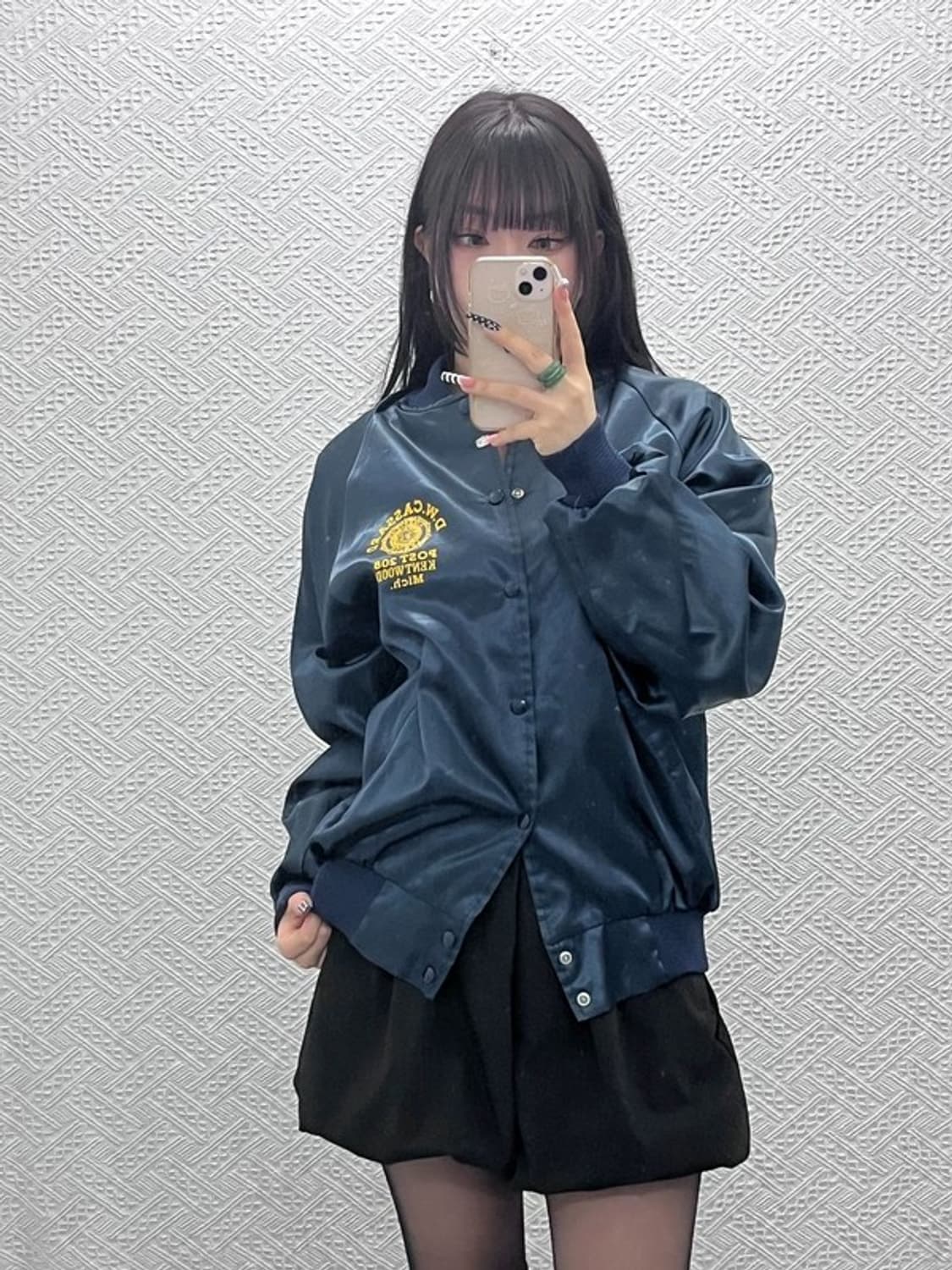 빈티지 USA 올드스쿨 레트로 베이스볼 새틴 바시티 자켓 L C10538 상품이미지1