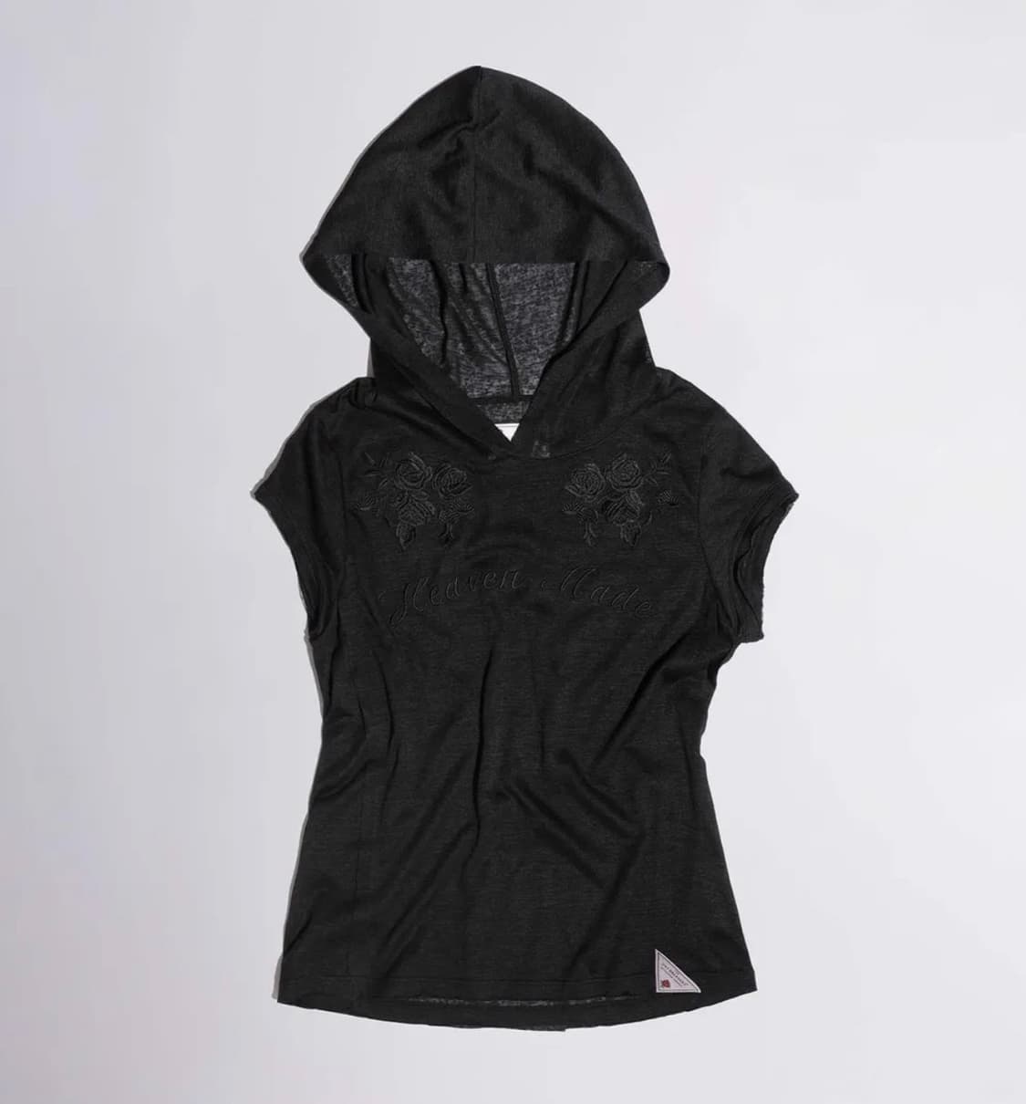 스컬프터 Rose Embroidery Hoodie Tee Black 상품이미지1