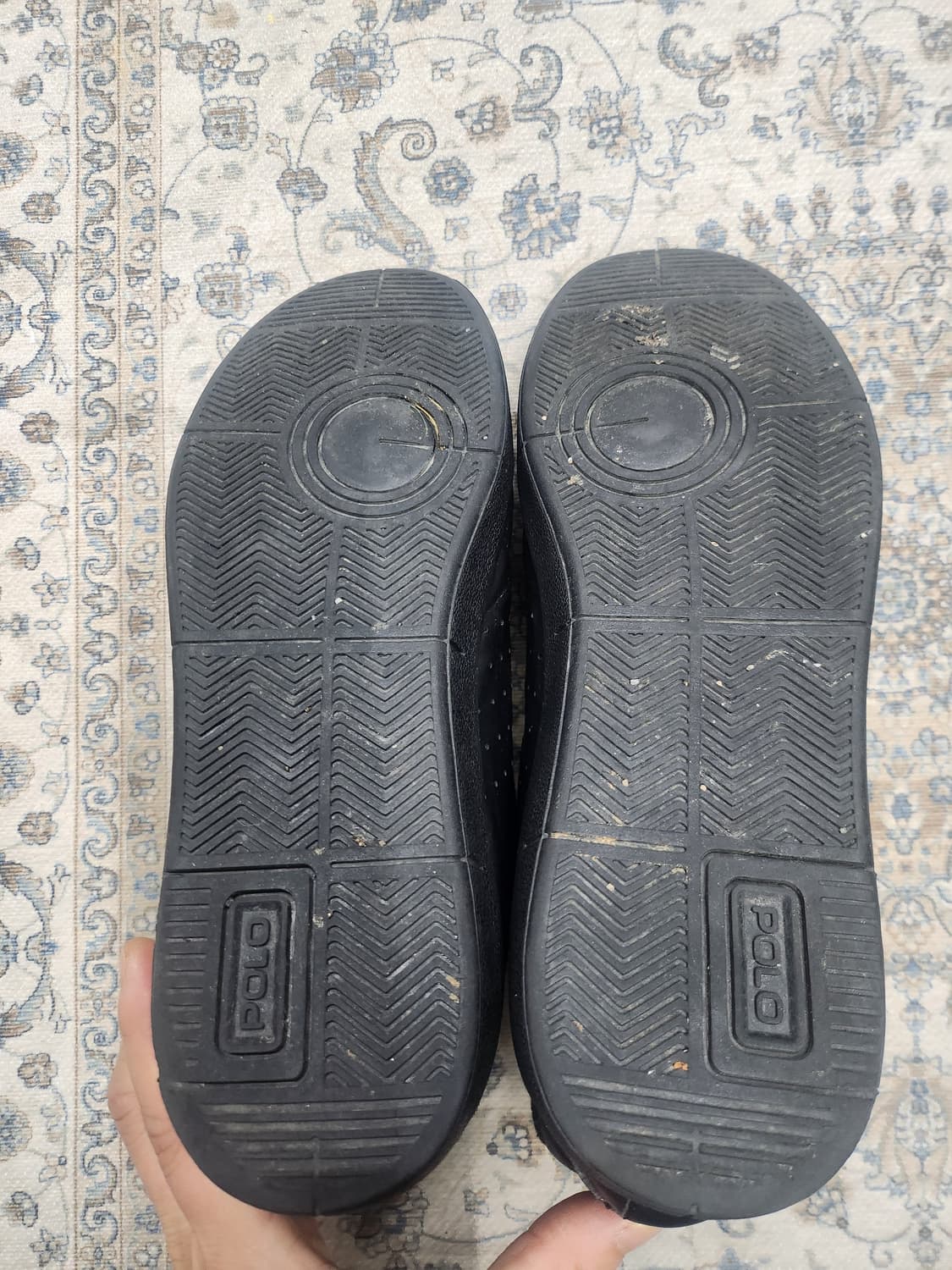 폴로 랄프로렌 블랙 래더 스니커즈 260mm 상품이미지8