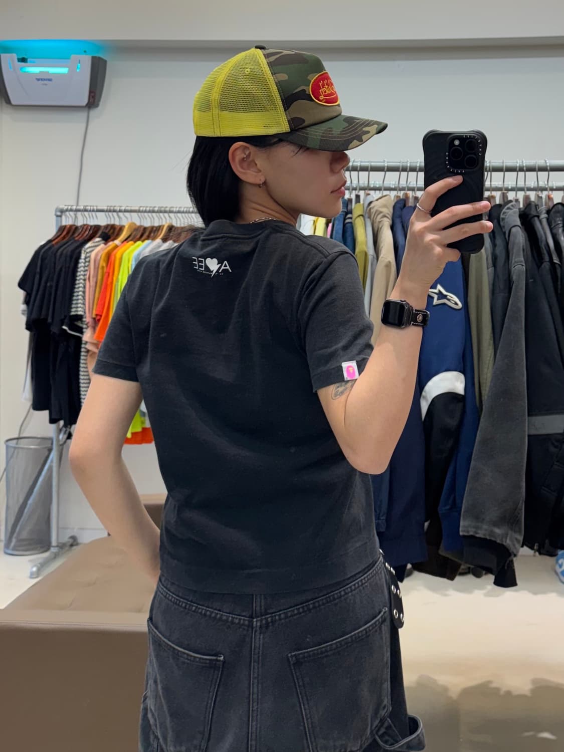 베이프 베이비 마일로 티셔츠 블랙 상품이미지8