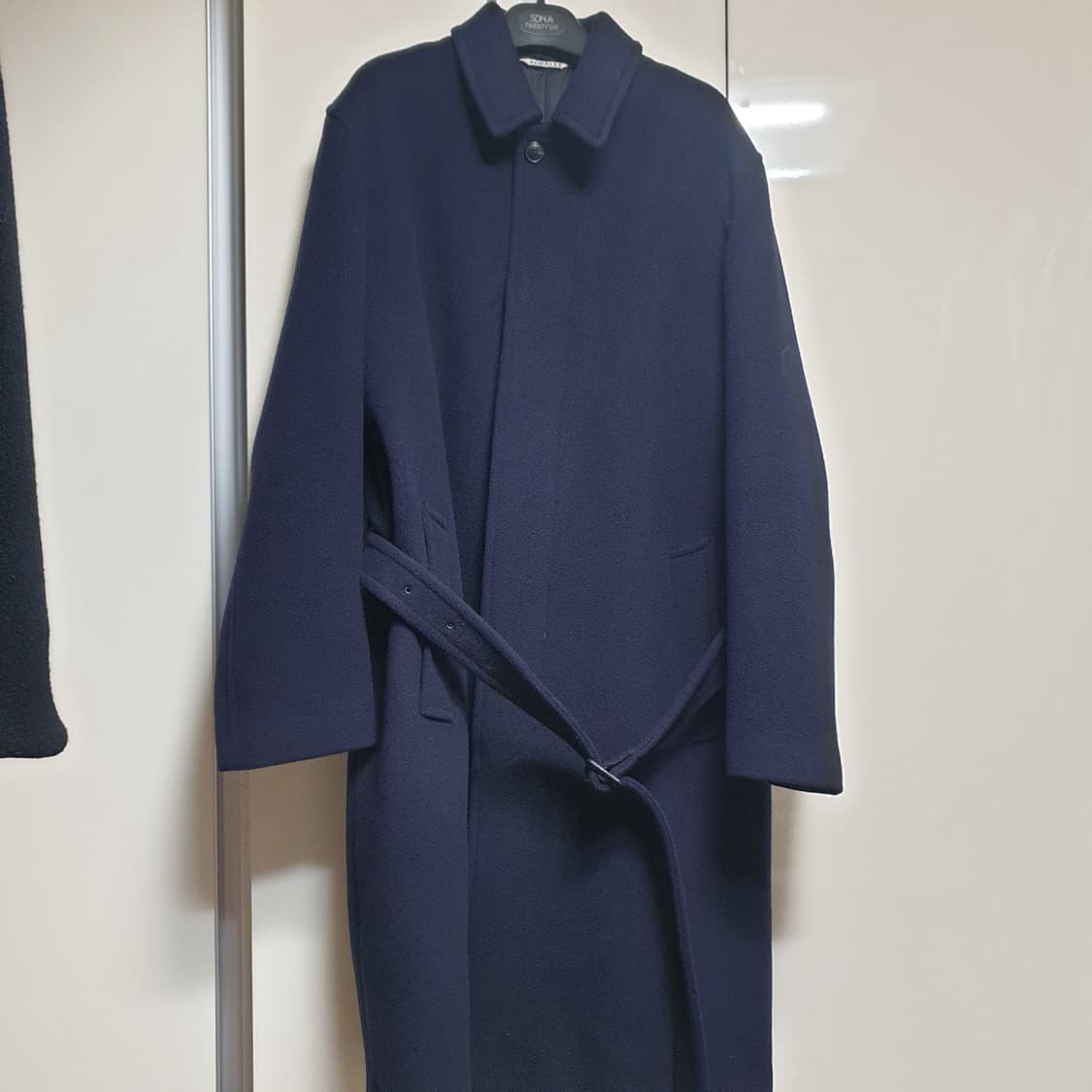 [4] 오라리 수티앵 칼라 코트 네이비 상품이미지2