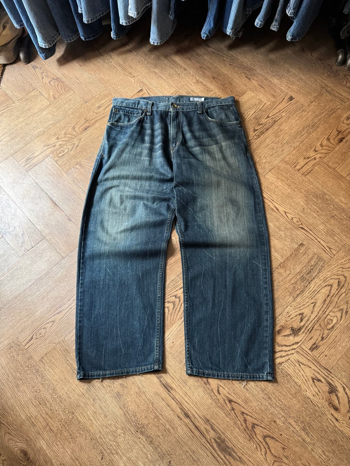 [36]00's 리바이스 실버탭 빈티지 페이딩 다크블루 배기핏 데님 팬츠 상품이미지2
