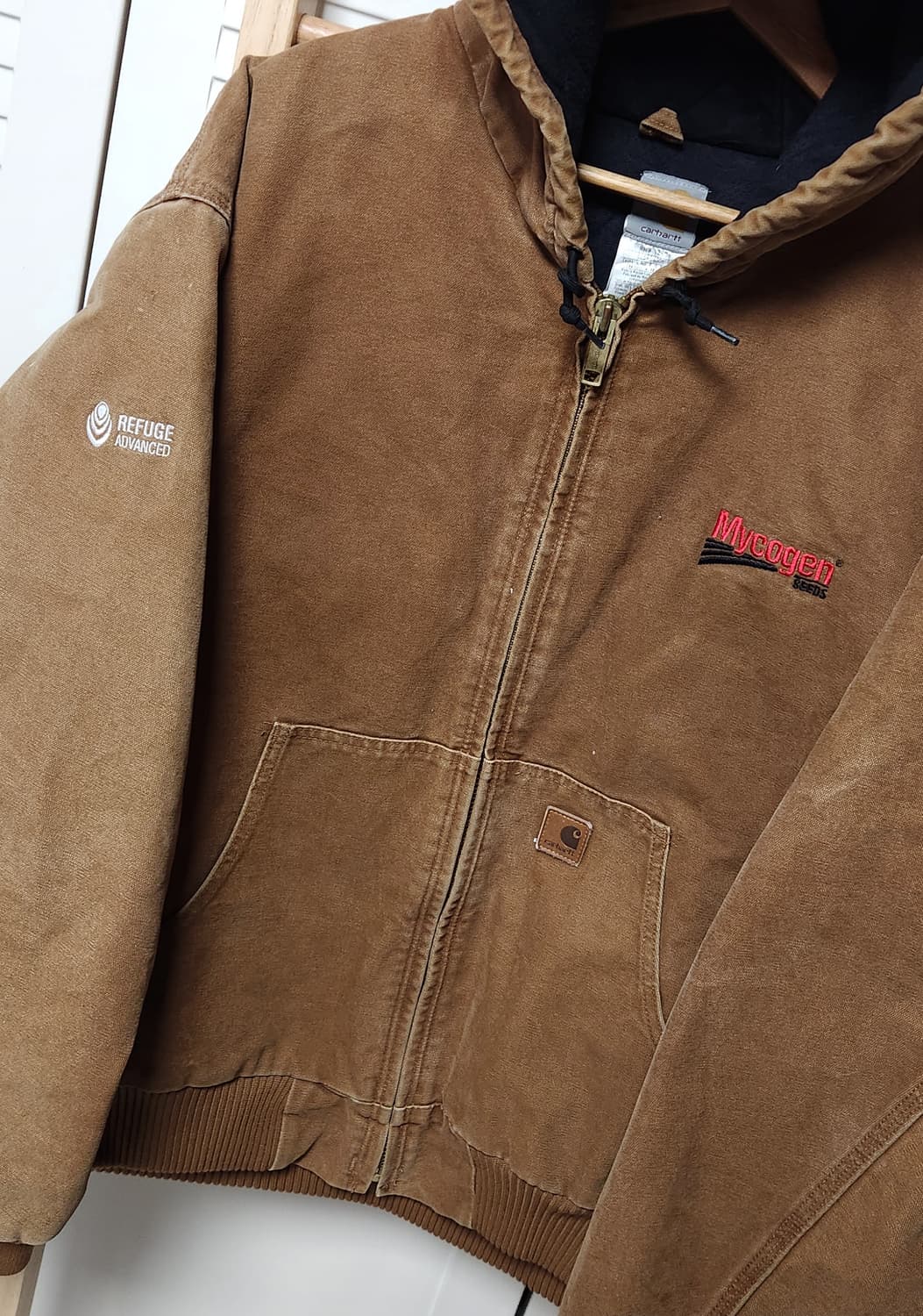 칼하트 J130 BRN 엑티브 후드 자켓 된장 상품이미지3