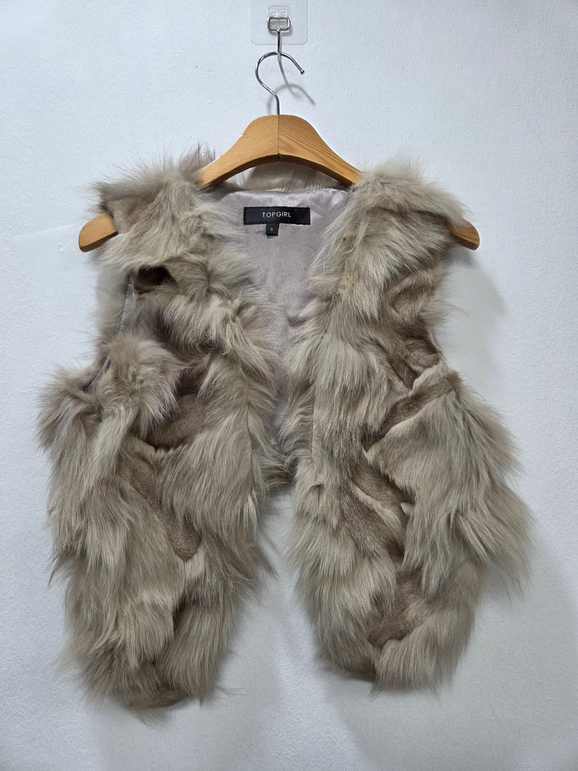 탑걸 폭스퍼 베스트 크롭 숏  S 사이즈 Y2K 올드스쿨 상품이미지1