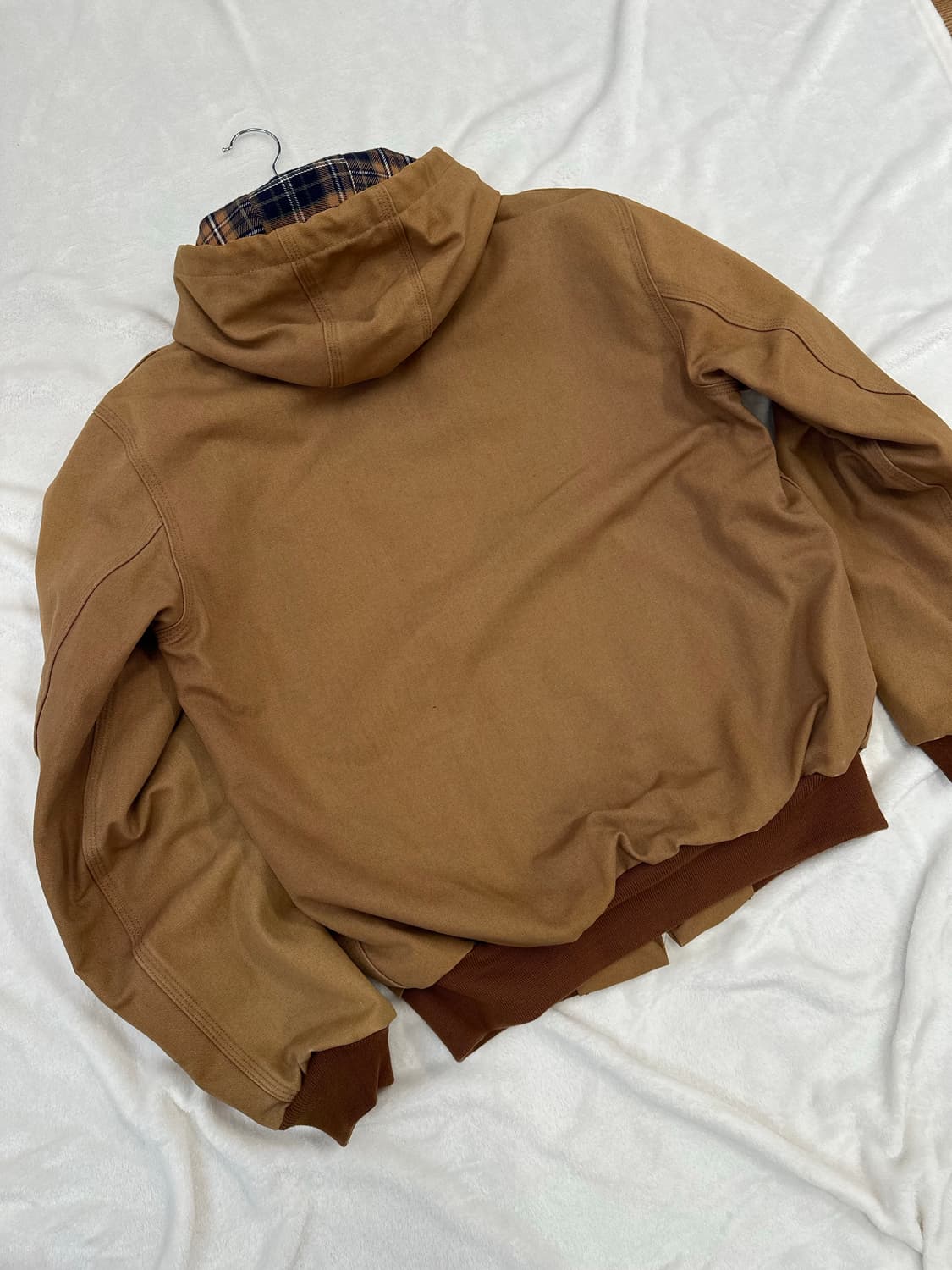 (M)칼하트 USA 안감 체크 액티브 덕 자켓 J133 BRN 상품이미지9