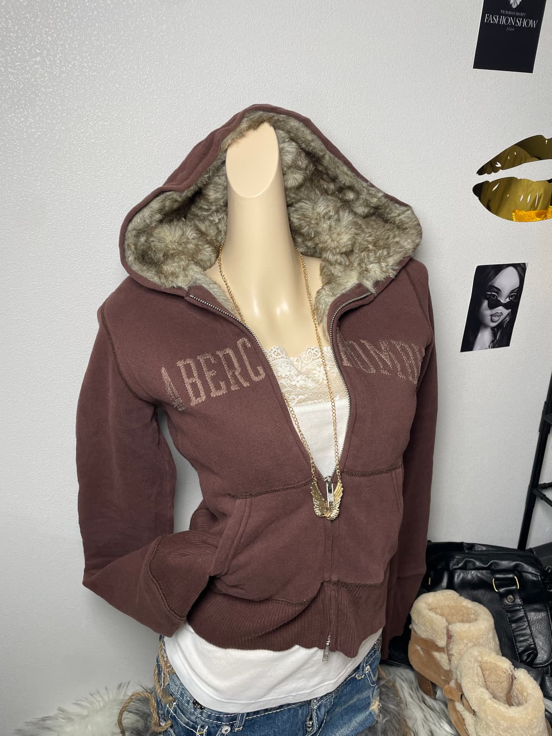 Abercrombie 울프죠 브라운 후드집업 상품이미지1