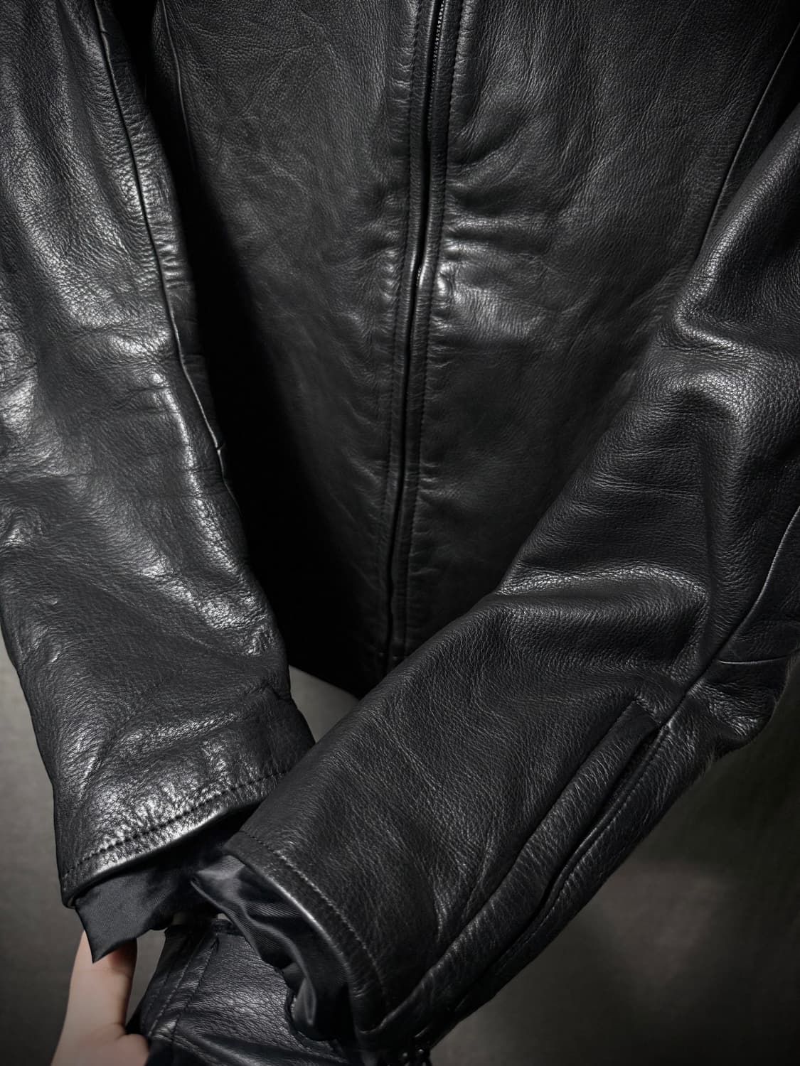 CIVILIZED High Neck Cow Leather Jacket 상품이미지5