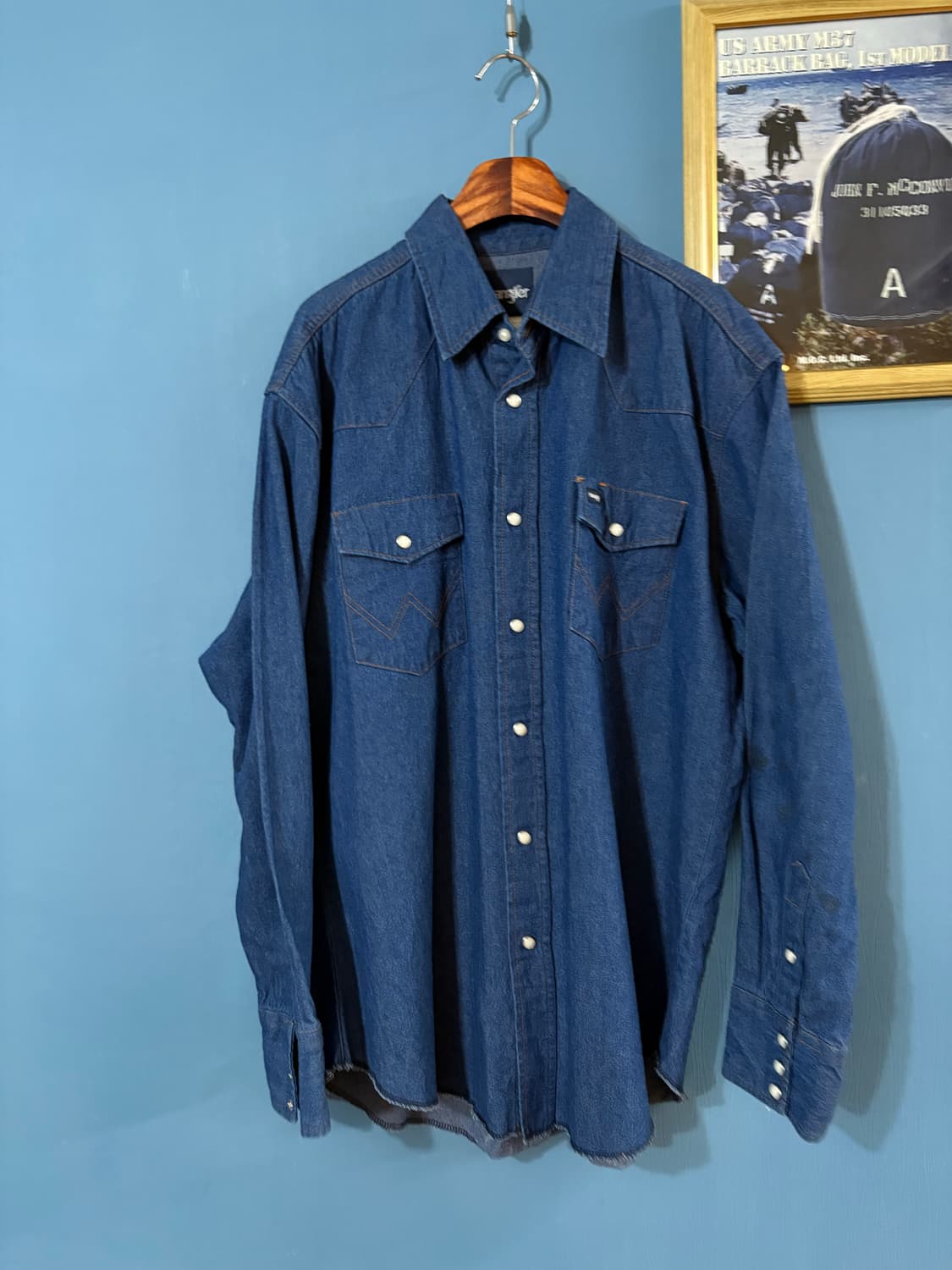 00‘s Wrangler Denim Western Shirt. 상품이미지1