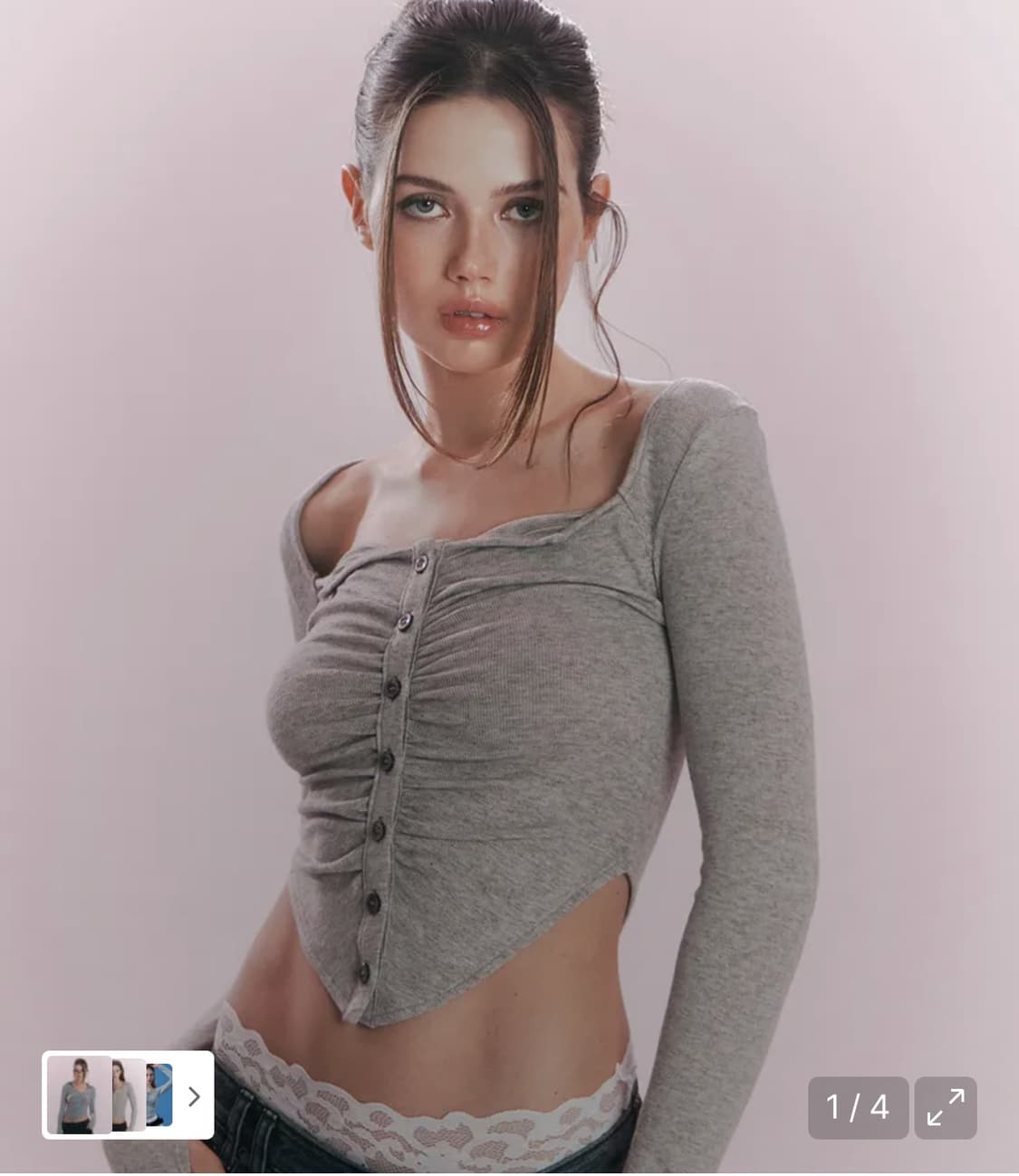 플리즈노팔로우 카야 버튼 탑 상품이미지1