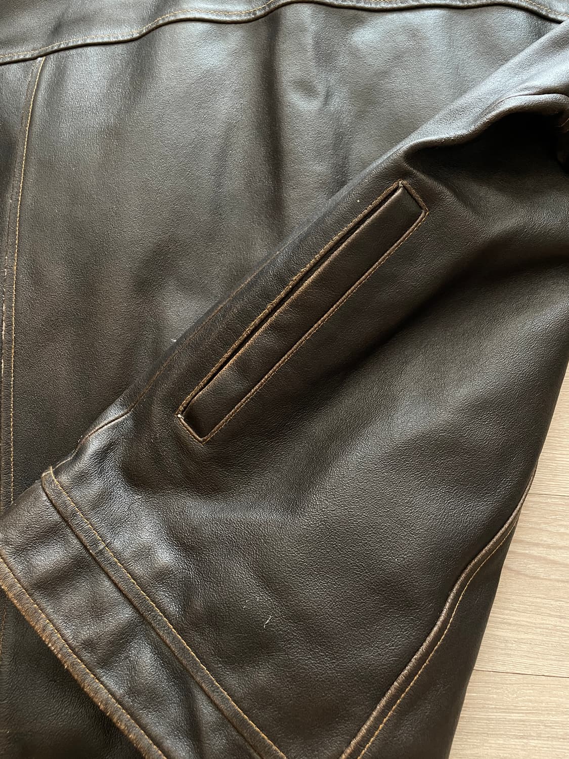 90s 올드갭 레더 자켓 gap 브라운 상품이미지9