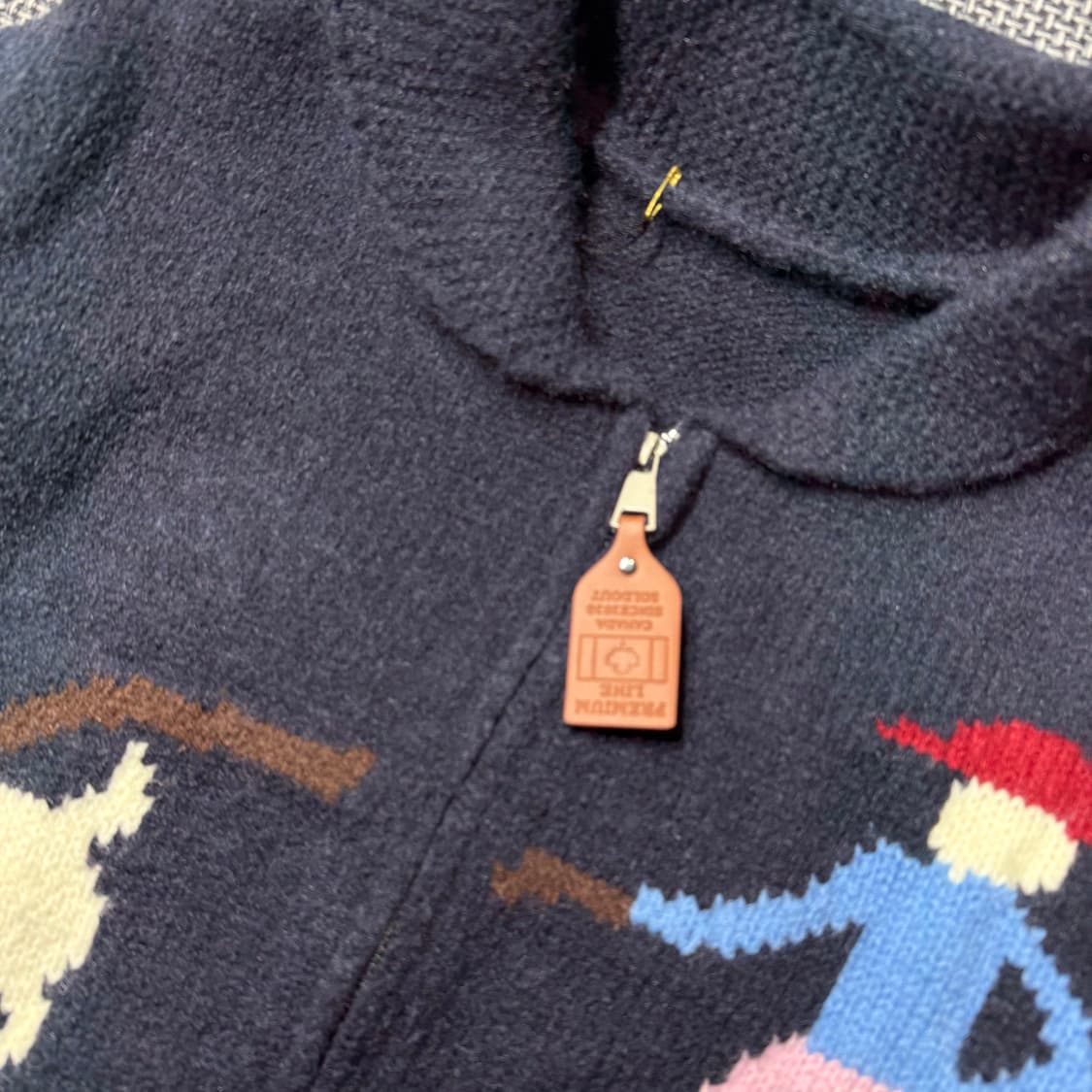 (새상품) 코위찬 니트 집업 상품이미지3