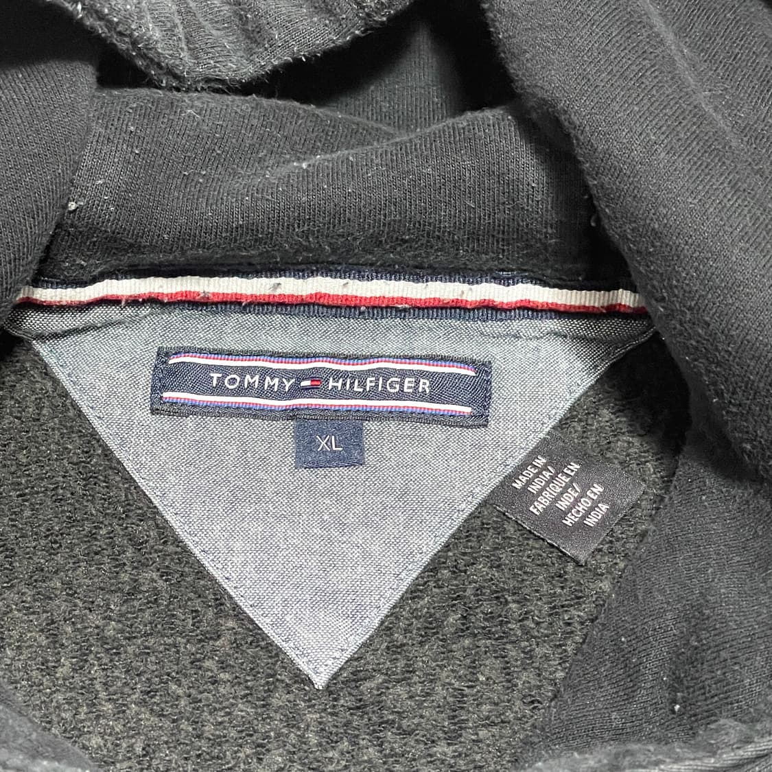  타미힐피거 스펠로고 기모 후드티셔츠 남성XL 상품이미지4