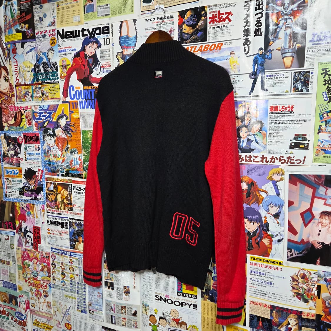 후부 레이싱 패치 투웨이 니트 집업 상품이미지6