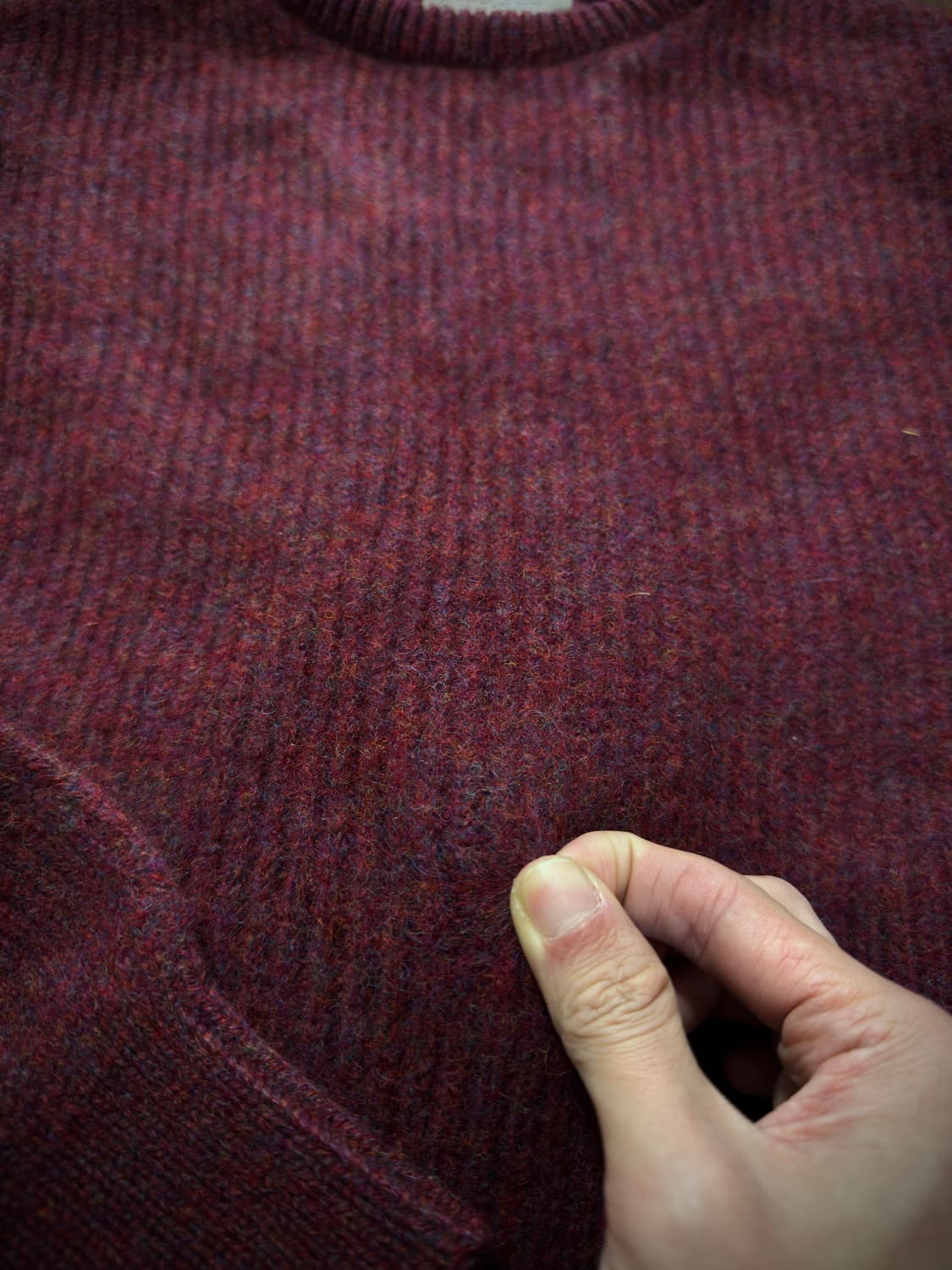 80s USA Load Jeff 파인 울 멜란지 니트 스웨터 상품이미지4