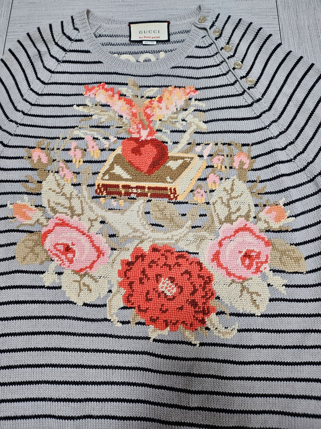 구찌 플라워 자수니트 국내100사이즈  상품이미지4