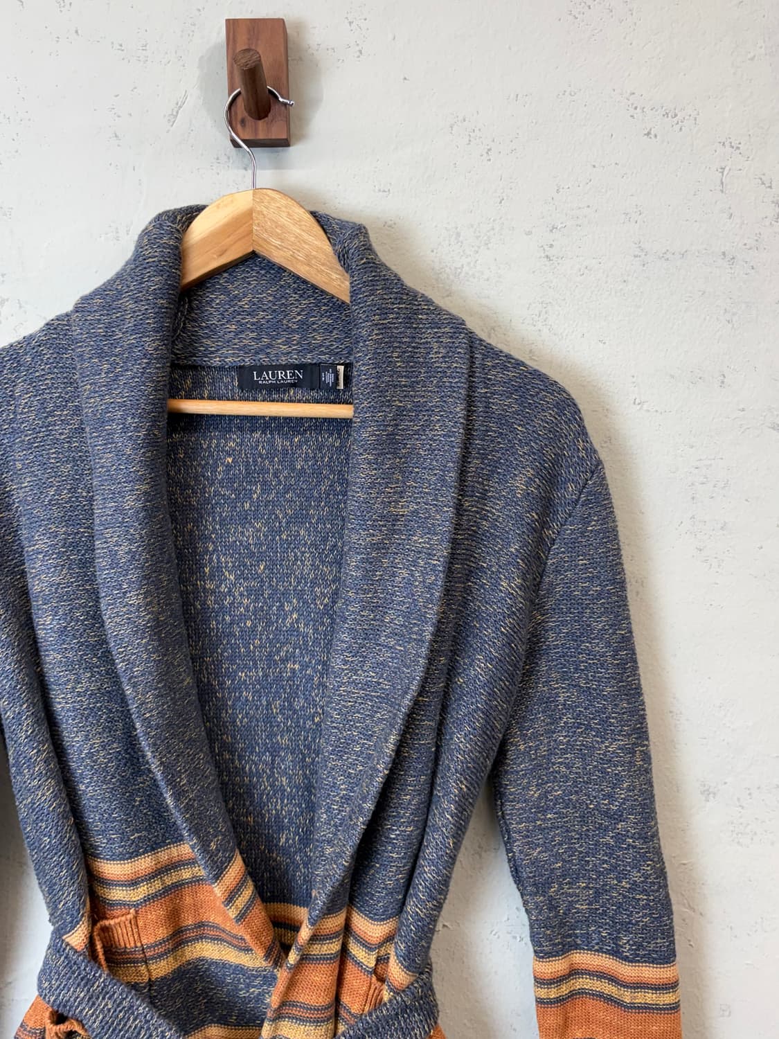 폴로랄프로렌 큐알라벨 스트라이프 벨트 린넨 코튼 가디건 상품이미지3