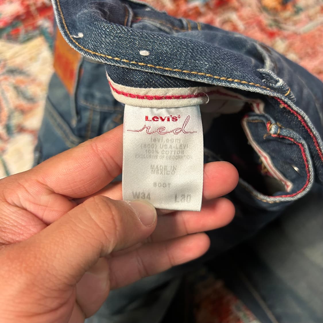 [32] 00s 리바이스 레드 부츠컷 데님 팬츠 상품이미지6