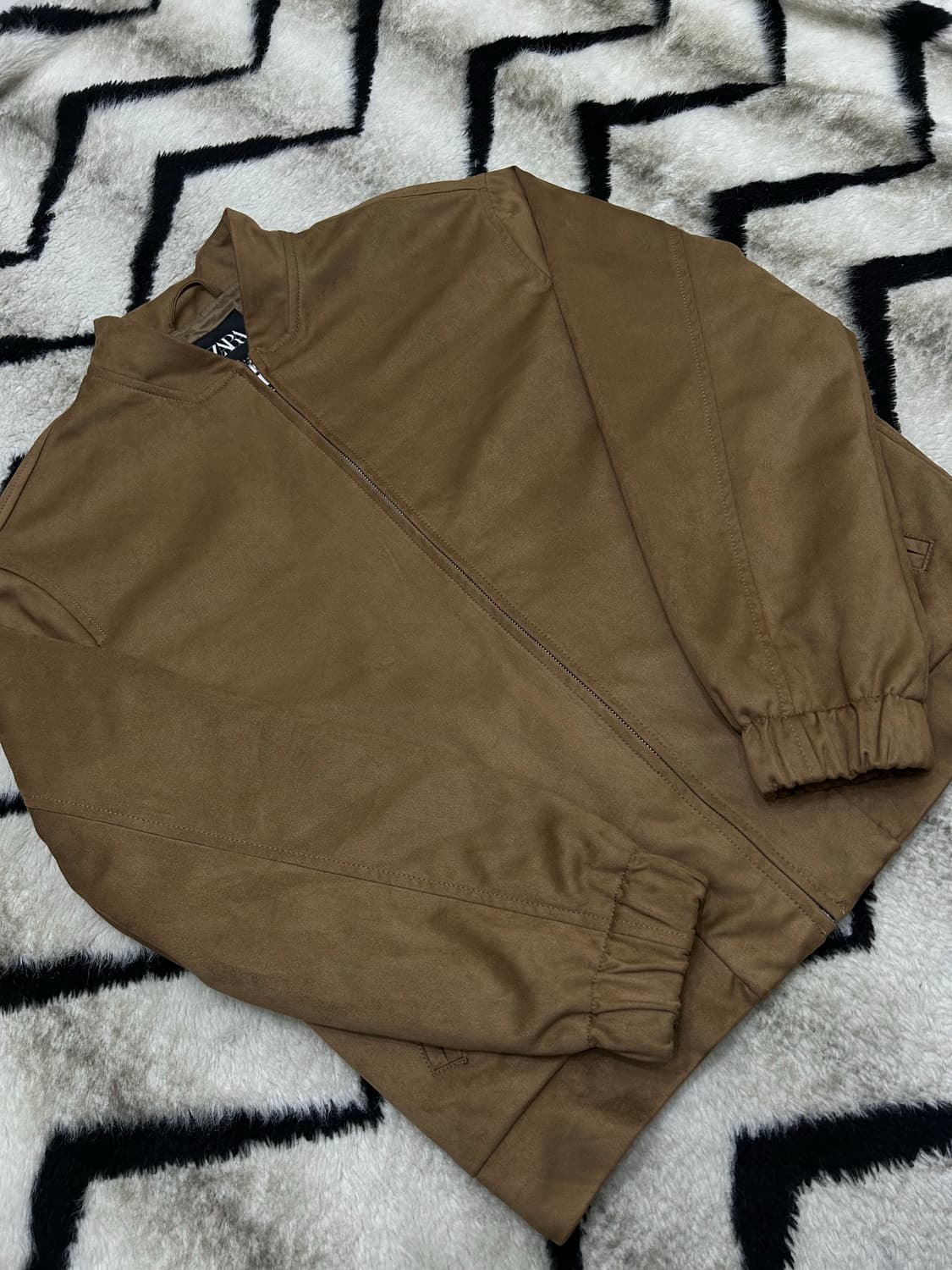 [한국M]ZARA 스웨이드 블루종 자켓/미드카멜 상품이미지1