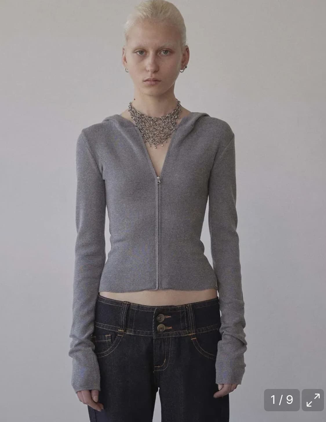 스컬프터 Silhouette Knit Zip-Up Hoodie 상품이미지1