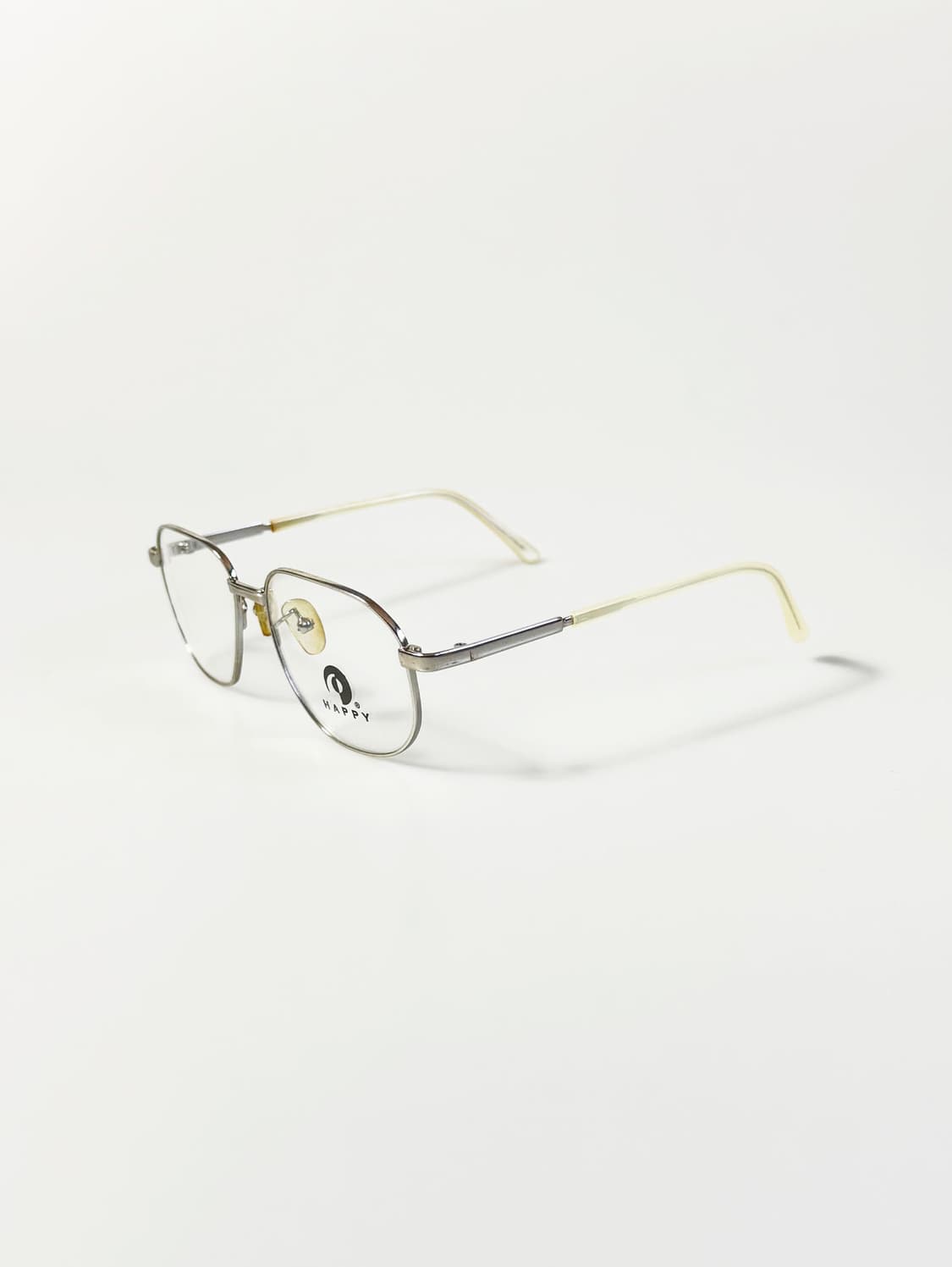 90s HAPPY 실버 메탈 슬림 스퀘어 빈티지 안경 상품이미지3