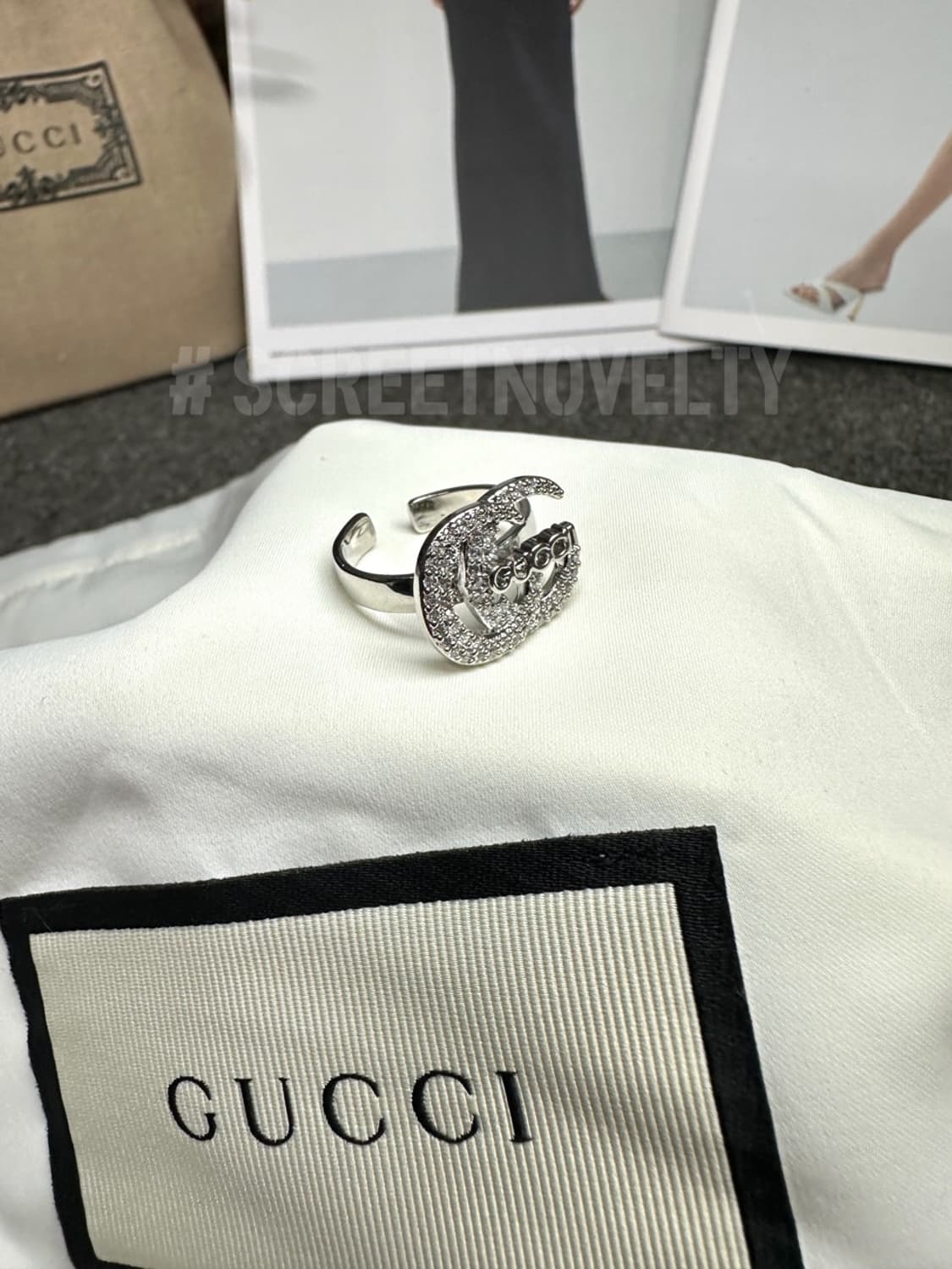 구찌 이니셜 반지 실버 상품이미지5