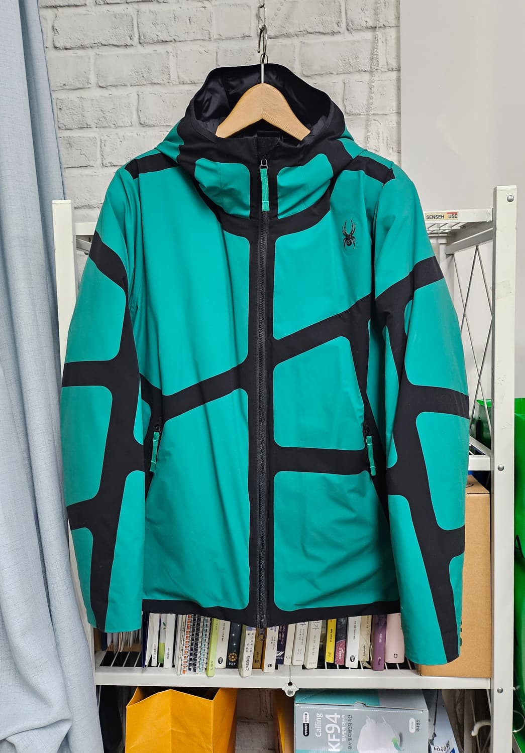 스파이더 후드집업 남성패딩 100 맨즈라인 워크 패딩자켓 XD48 상품이미지1