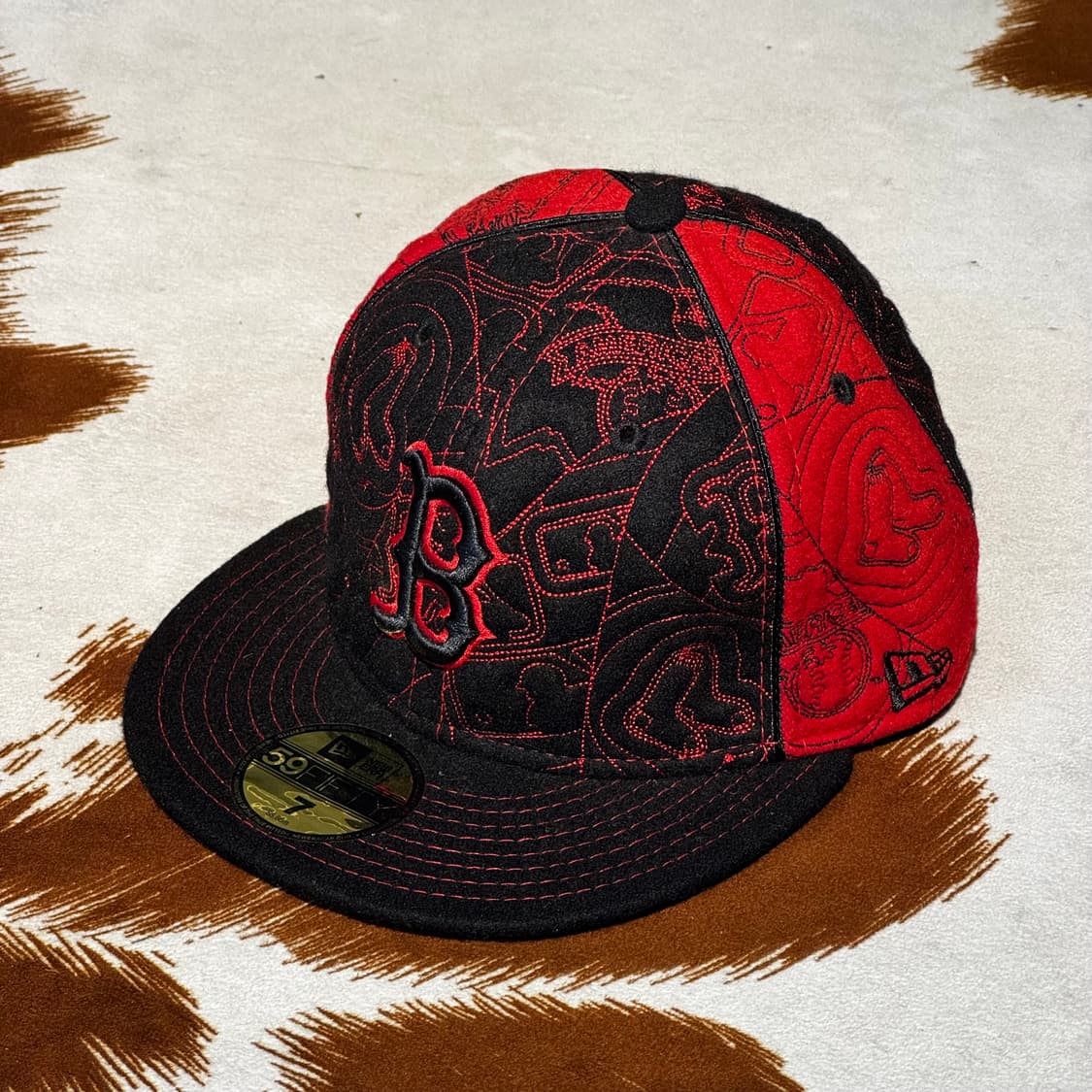 뉴에라 울 스티치 스냅백 (55.8cm) 보스턴 레드삭스 상품이미지1