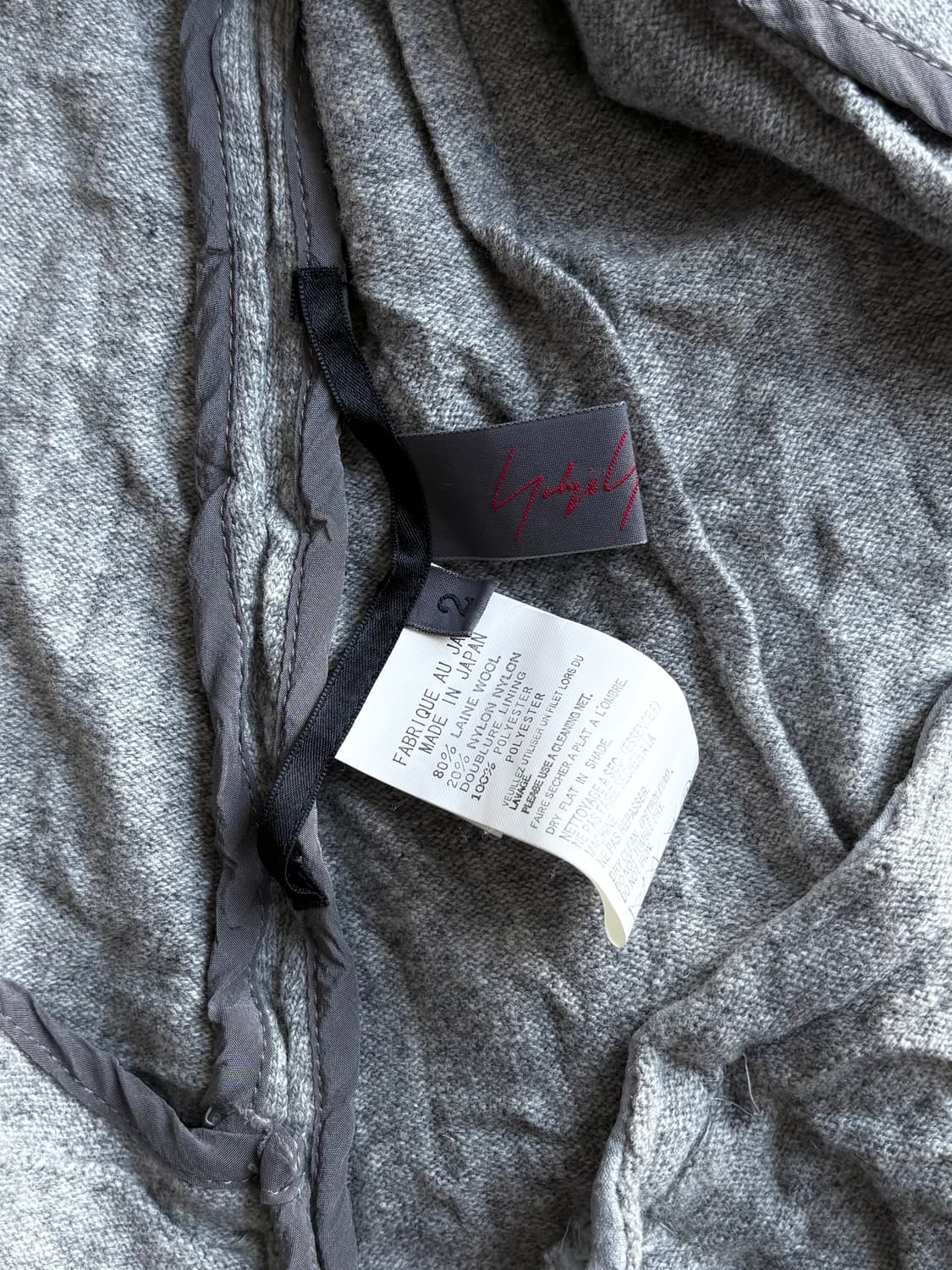 요지 야마모토 느와르 주름가공 자켓 상품이미지7