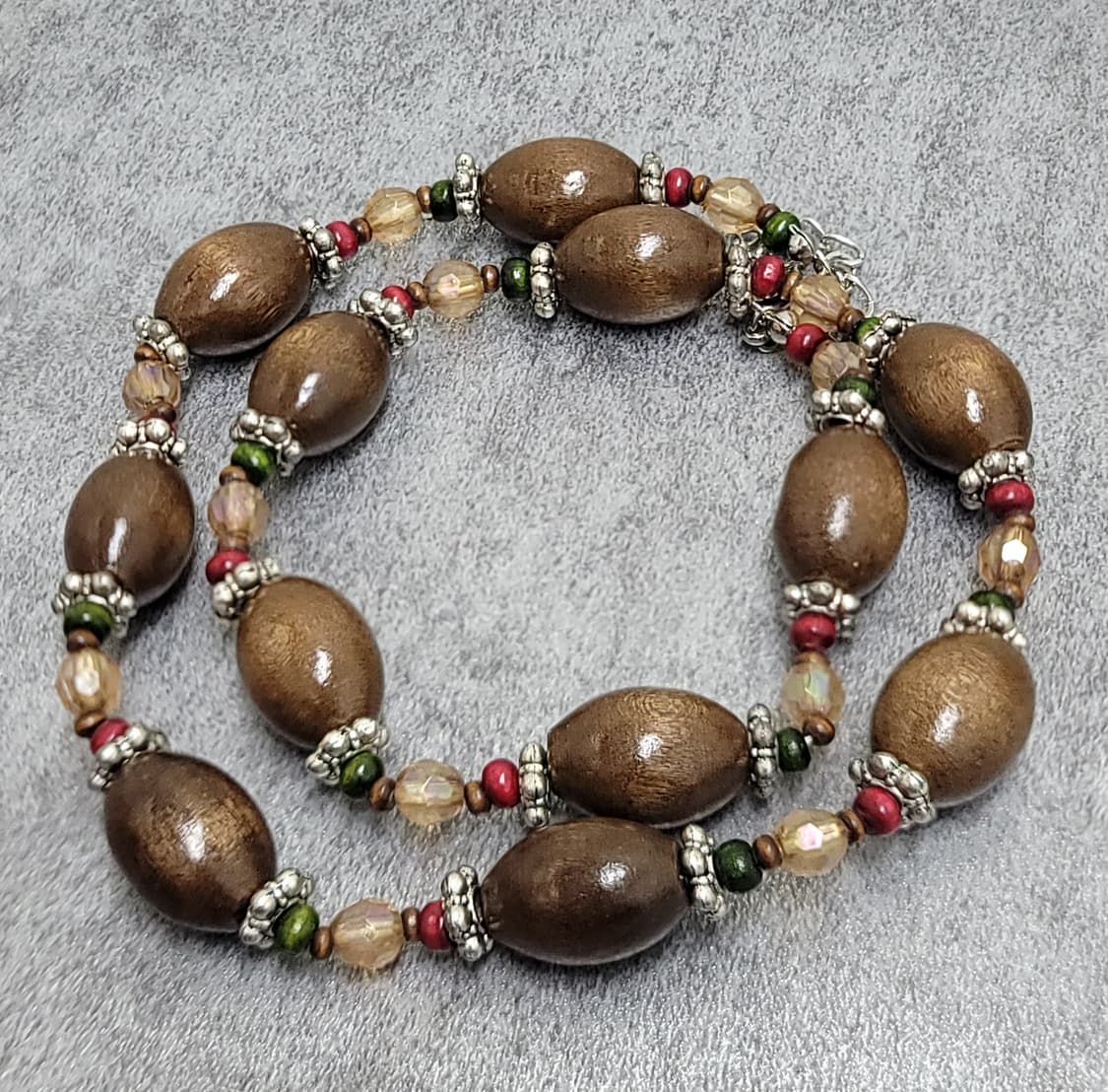 wood vintage necklace 상품이미지2