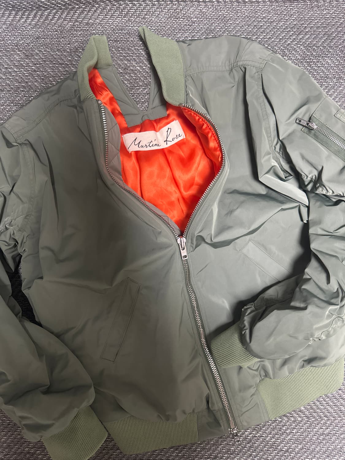 마틴로즈 백 슬릿 오버 사이즈 봄버 상품이미지1