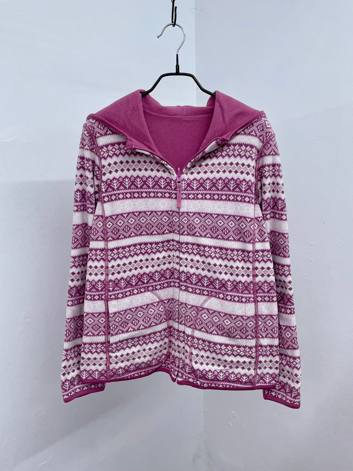 니혼진 핑크 노르딕 플리스 집업 상품이미지5