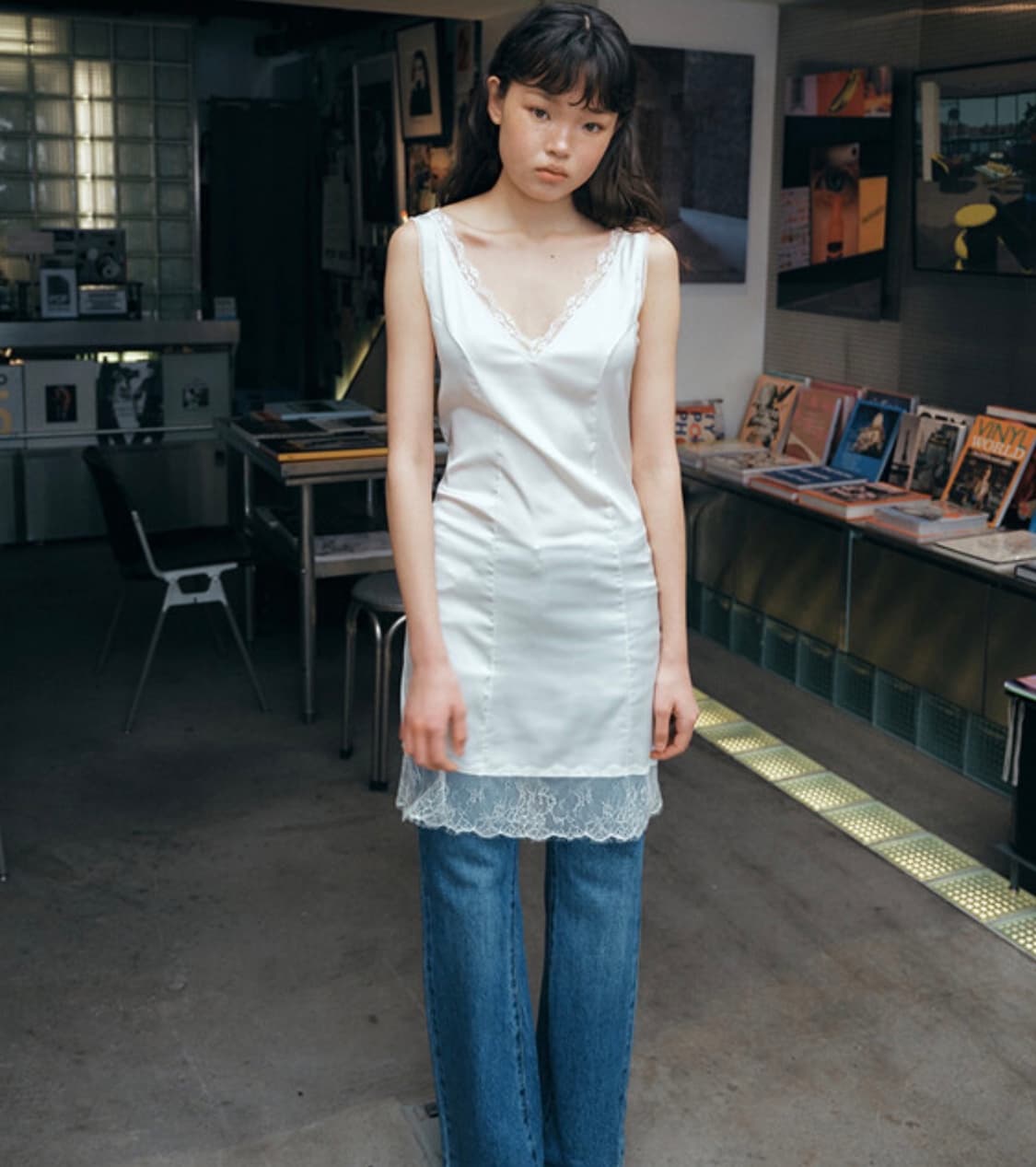 그린버터 Muse Lace Slip Dress 레이스 슬립 드레스 원피스 상품이미지1