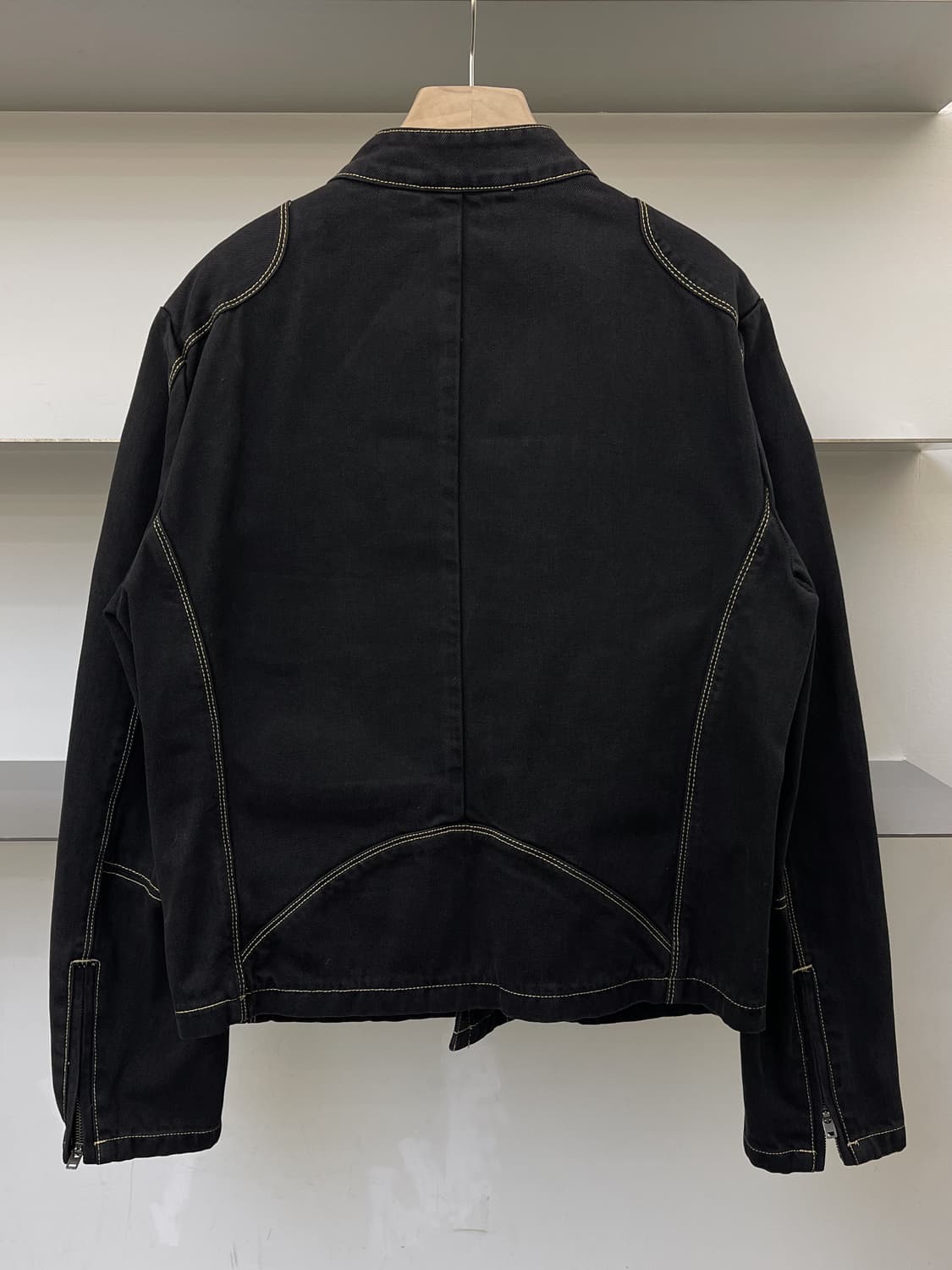 Dkny jeans 코튼 스티치 바이커 자켓 상품이미지5