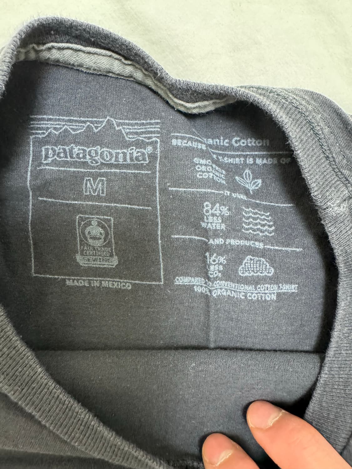 파타고니아 P-6 티셔츠 M 잉크 블랙 상품이미지4