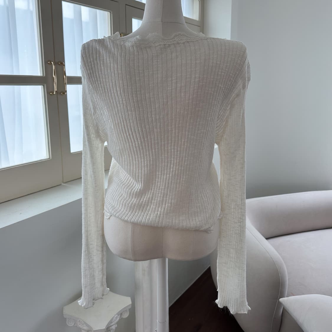Lace see-through cardigan 상품이미지5