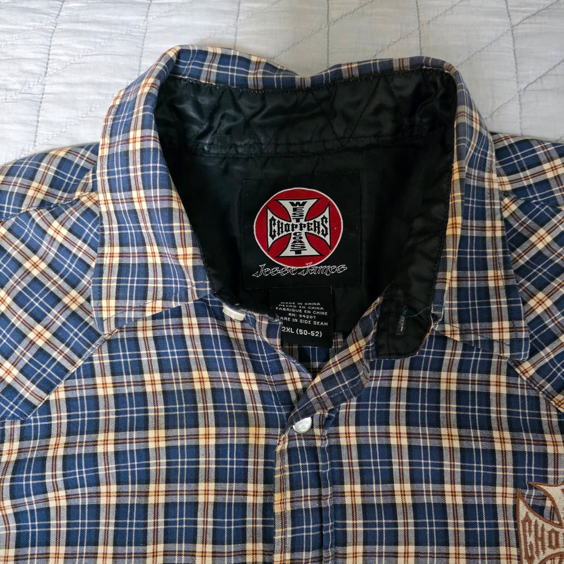 [2XL] 빈티지 WCC 웨스트 코스트 차퍼스 체크 셔츠 오렌지 베이스 상품이미지4